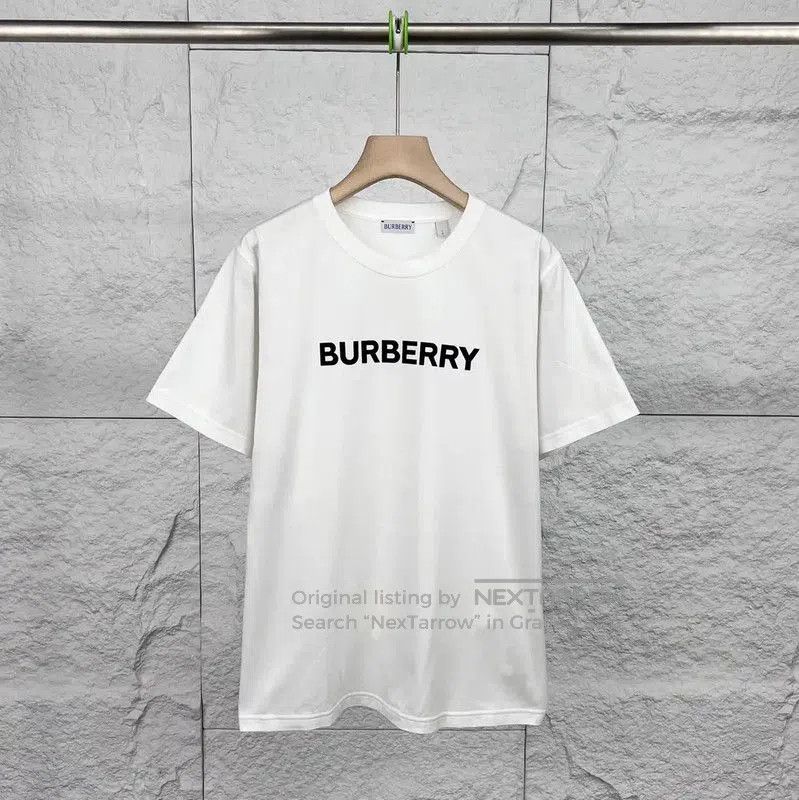 Burberry Burberry White Cotton Men's T. Size US L / EU 52-54 / 3 - 1 Thumbnail