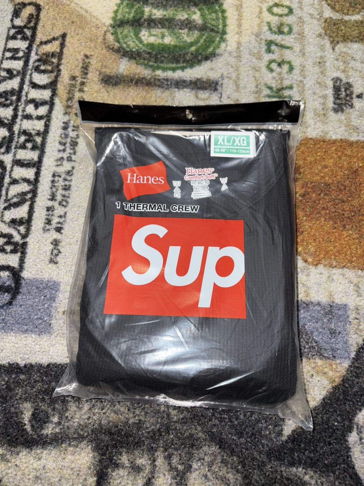 Hanes × Supreme Supreme Hanes Thermal Crew Long Sleeve Size US XL / EU 56 / 4 - 1 Thumbnail