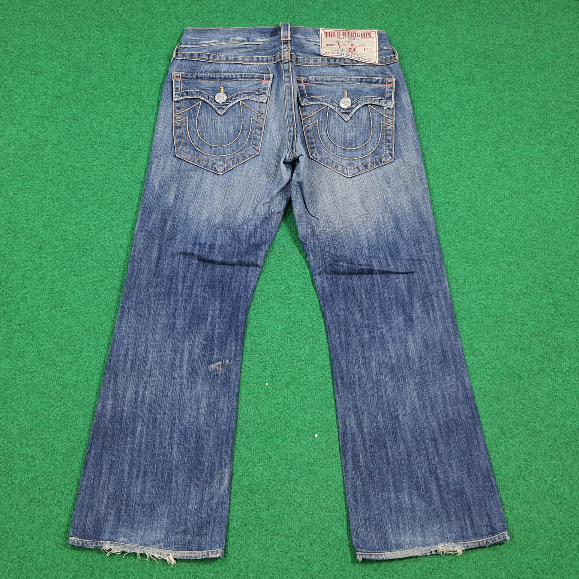 True Religion Vintage True Religion Jeans Blue Baggy Bootcut C280N28 Size US 33 - 1 Thumbnail