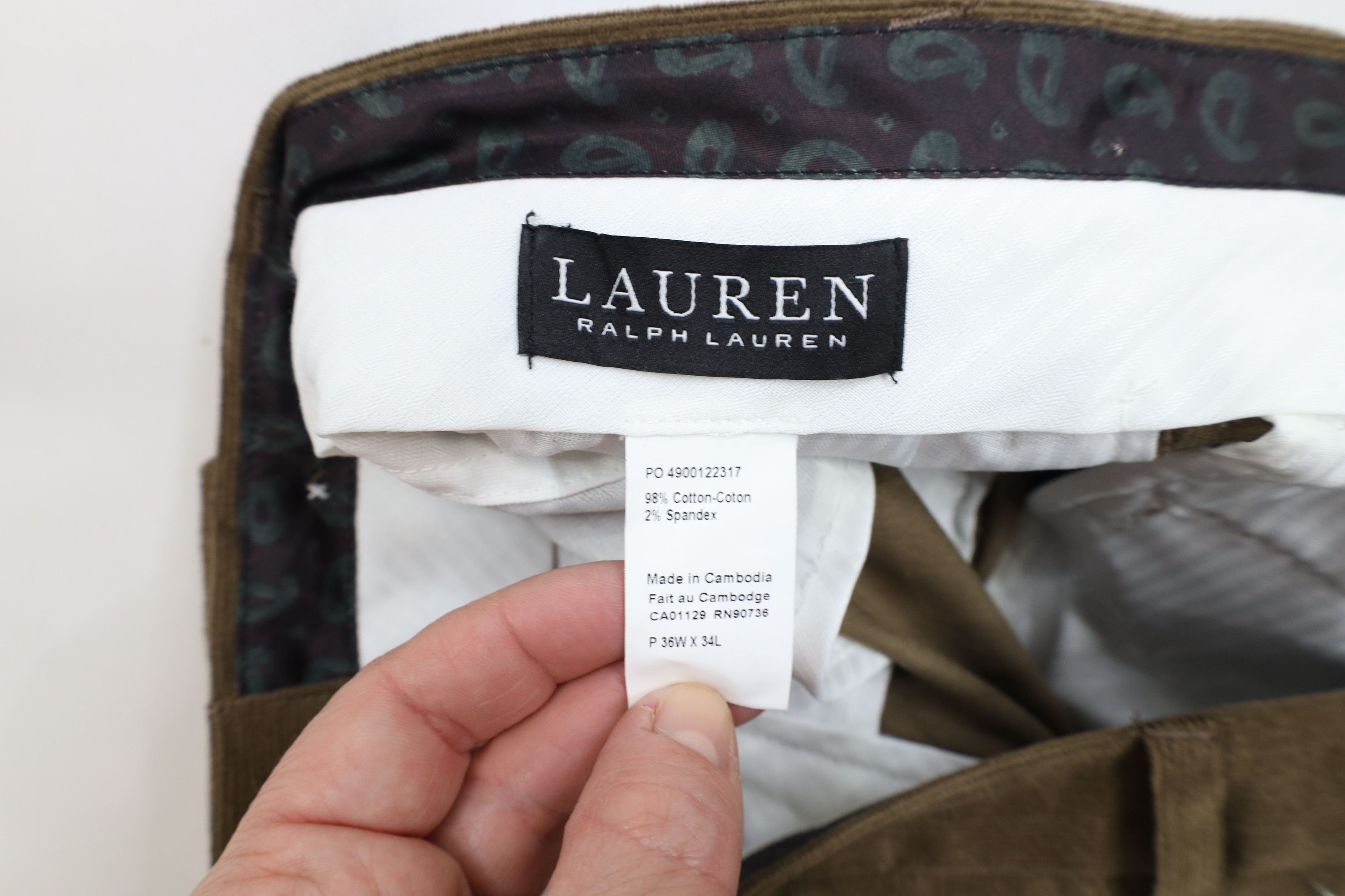 Ralph Lauren × Vintage Deadstock Vintage Ralph Lauren Corduroy Chino Pants Brown Size US 36 / EU 52 - 10 Thumbnail