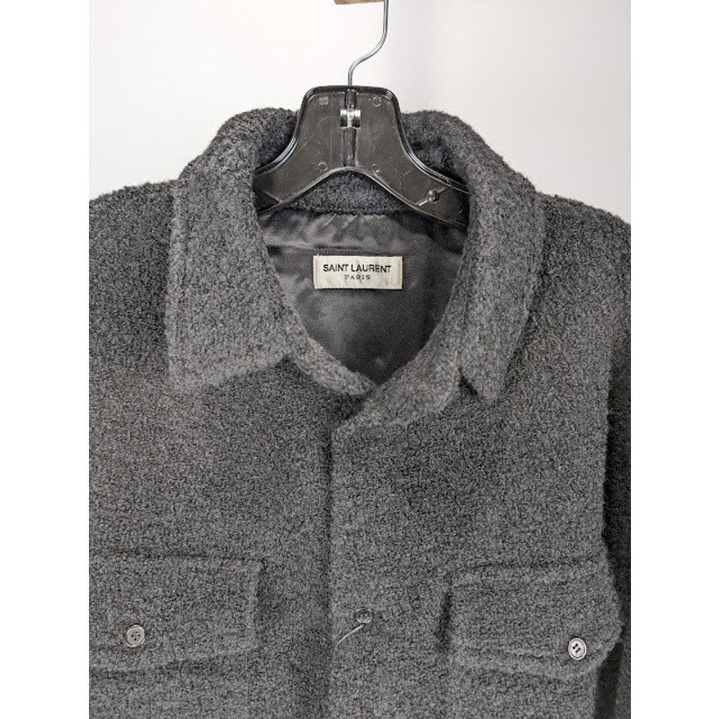 Saint Laurent Paris o1rshd1 Q:2 / Wool Shirt OverShirt in Black Size US M / EU 48-50 / 2 - 3 Thumbnail