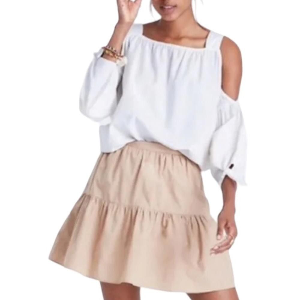 Madewell Madewell l Khaki Ruffle-Hem Skirt Size 2 Size 26" / US 2 / IT 38 - 1 Thumbnail