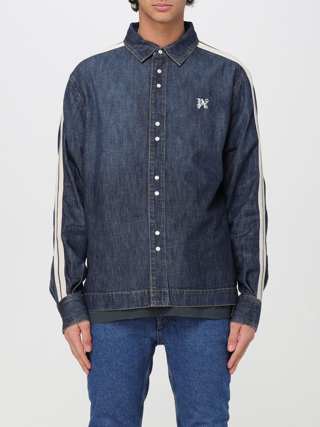 image of Palm Angels Jacket Men Denim (Size Large)