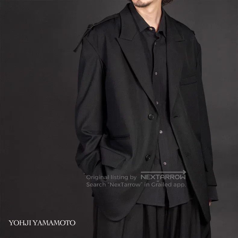 Yohji Yamamoto Yohji Yamamoto Shoulder Strap Jacket Size US L / EU 52-54 / 3 - 3 Thumbnail