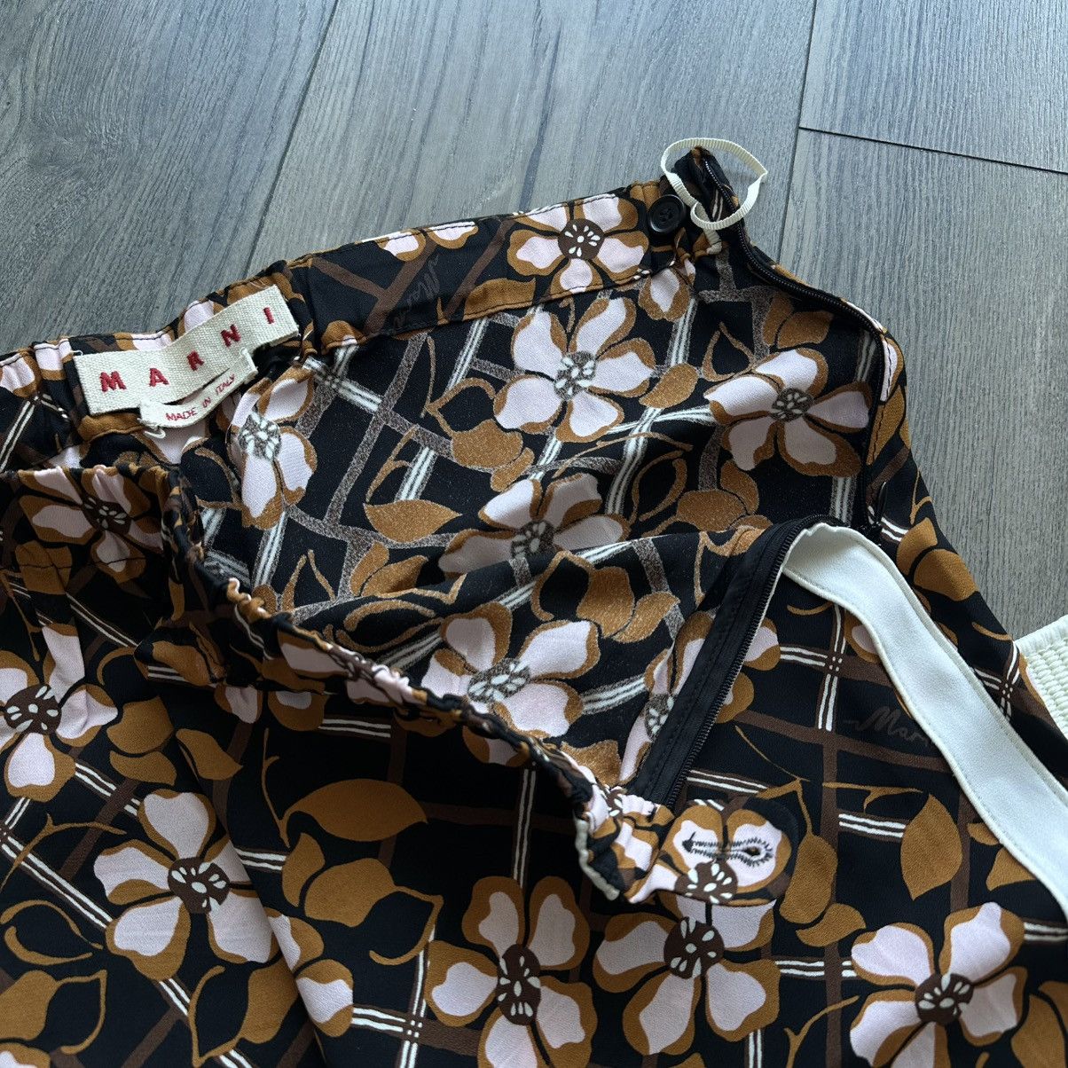 MARNI Floral Print Wide Leg Pants