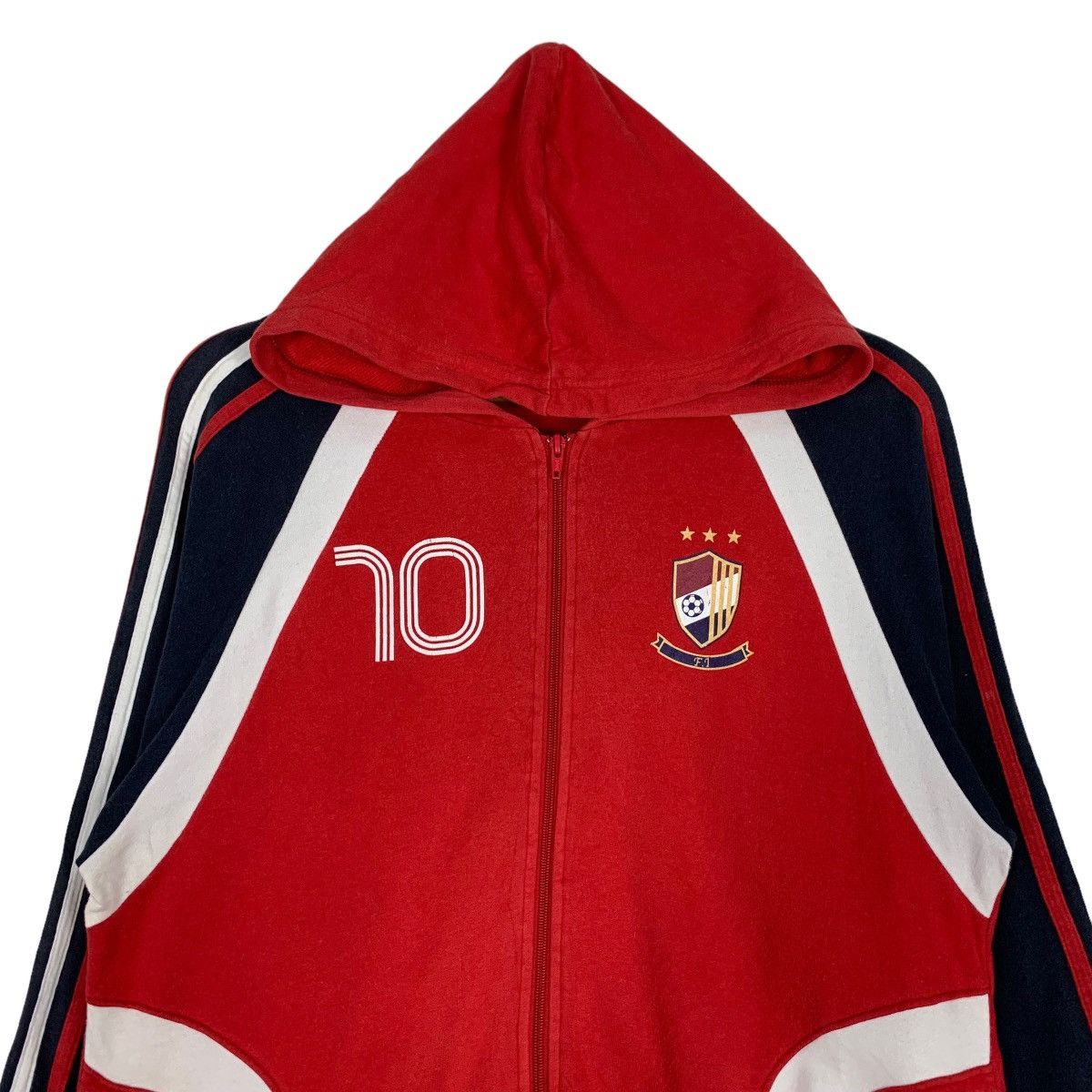 Adidas ADIDAS Big Logo Zipper Red Hoodies Training Wear #0826-C37 Size US M / EU 48-50 / 2 - 3 Thumbnail