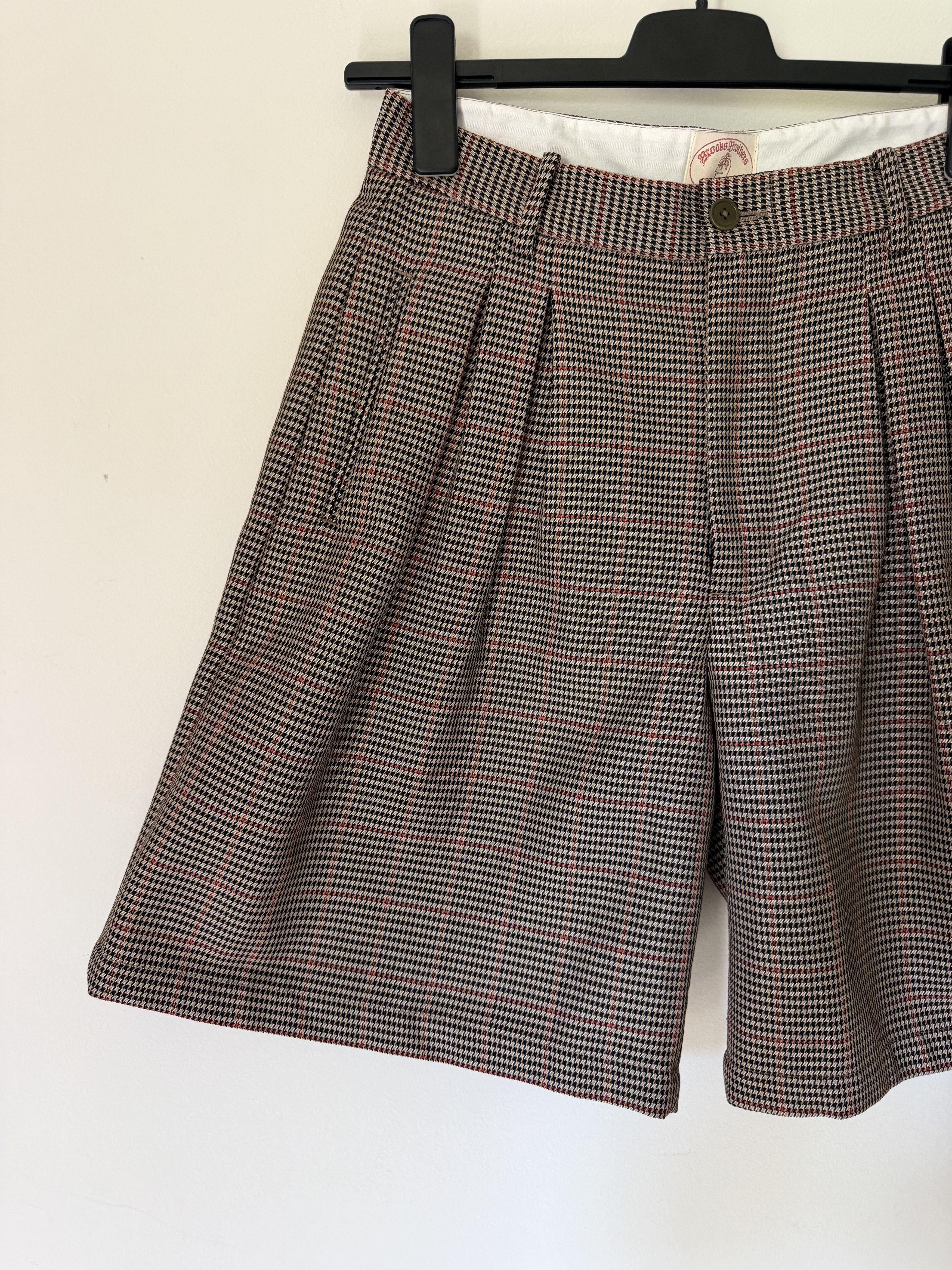 Brain Dead Brain Dead Brooks Brothers Houndstooth Pleated Shorts in Tan Size US 30 / EU 46 - 3 Thumbnail