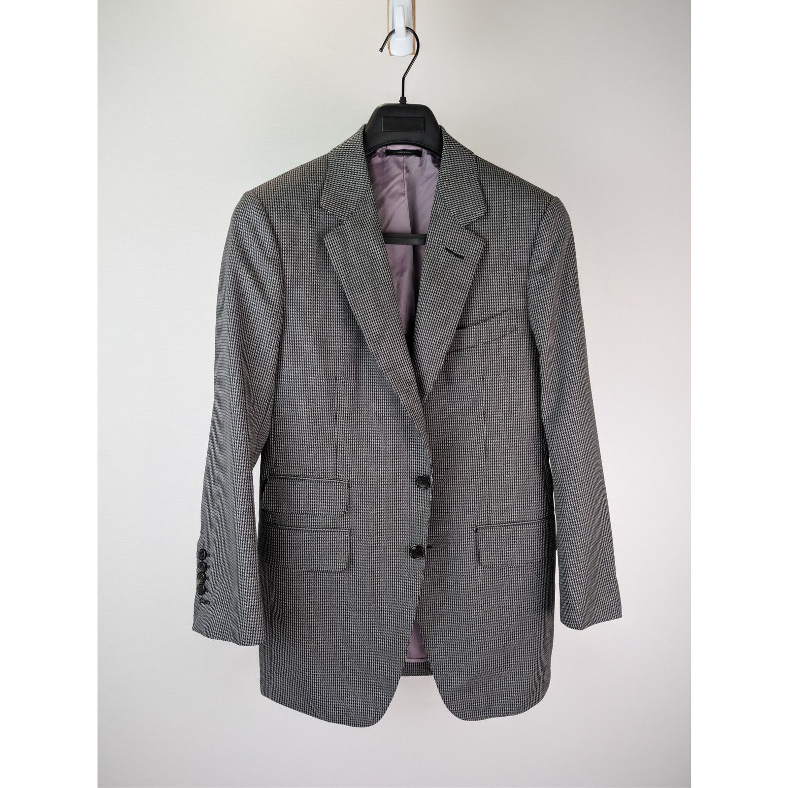 Tom Ford o1rshd1 CC20 Slim-Fit Puppytooth Wool Suit Jacket in Gray Size US M / EU 48-50 / 2 - 2 Thumbnail