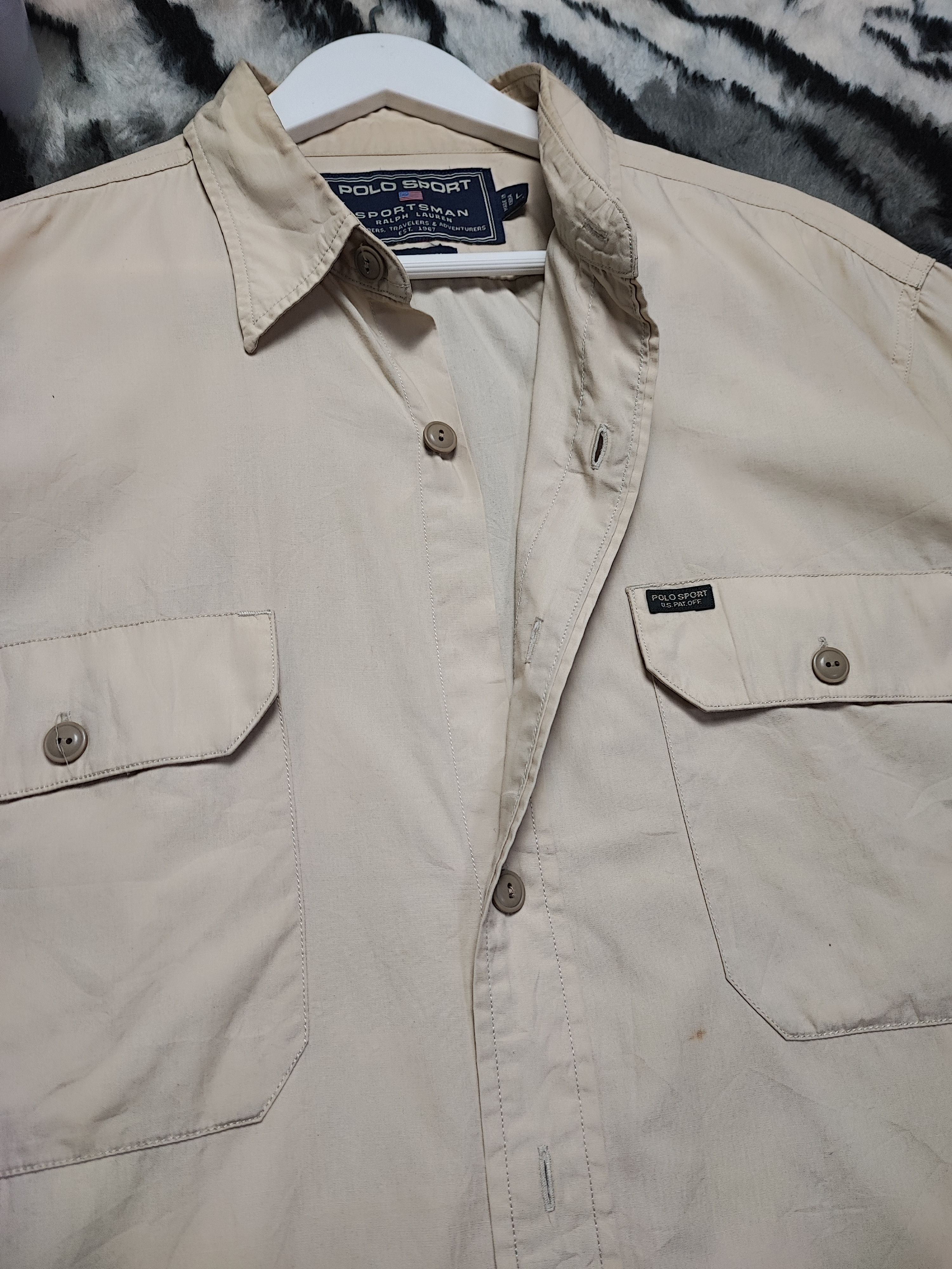 Flannel × Polo Ralph Lauren × Vintage Thrashed Distressed Vintage Polo Ralph Lauren Oversized Size US L / EU 52-54 / 3 - 6 Thumbnail
