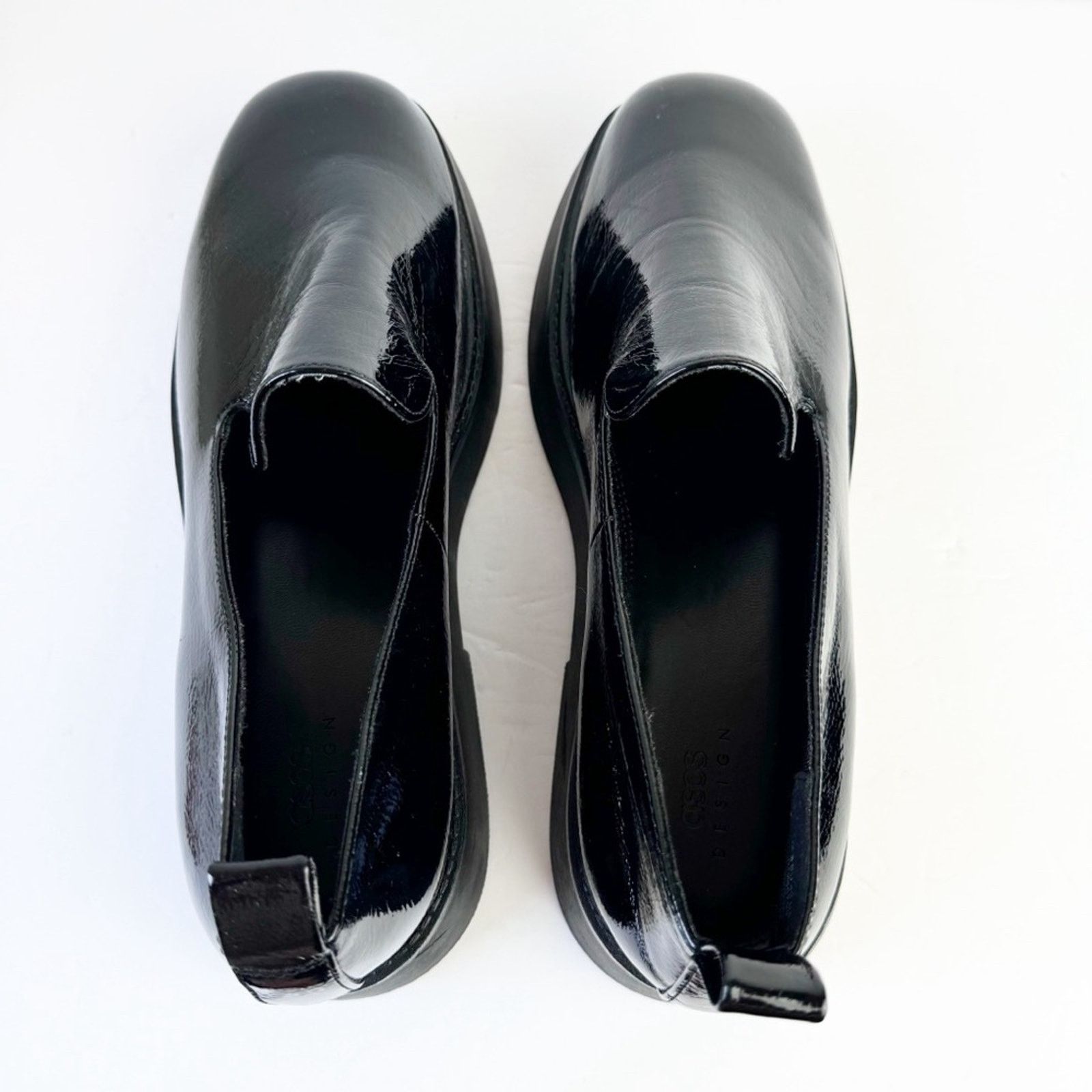 Asos ASOS Design Mutton Black Patent Slipper Flat Shoe Women’s 9 Size US 9 / IT 39 - 10 Thumbnail