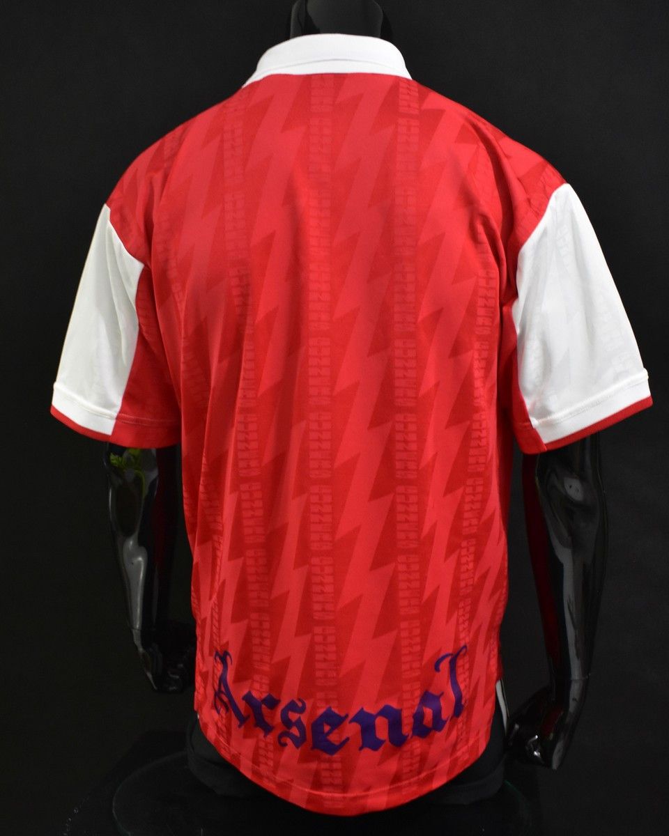 Nike GUNNERS 1995-96 NIKE ARSENAL FC Home Football Shirt (SIZE L) Size US L / EU 52-54 / 3 - 4 Thumbnail