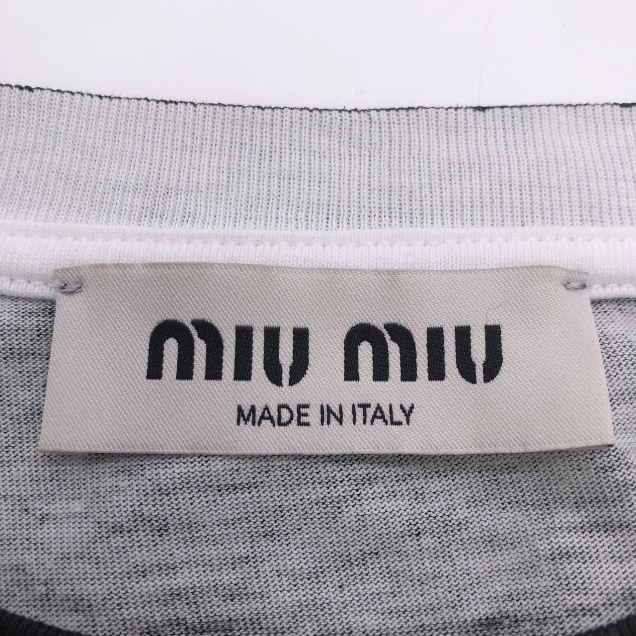Miu Miu MIU MIU Letter Printed Crew Neck Short Sleeve T-Shirt K26WX Size M / US 6-8 / IT 42-44 - 5 Thumbnail