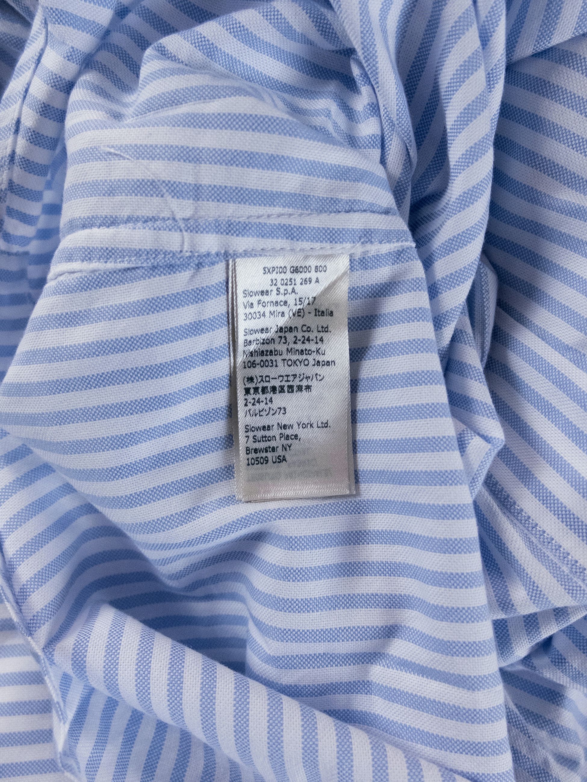 Slowear SLOWEAR Glanshirt blue white striped shirt Size 42 Size US L / EU 52-54 / 3 - 5 Thumbnail
