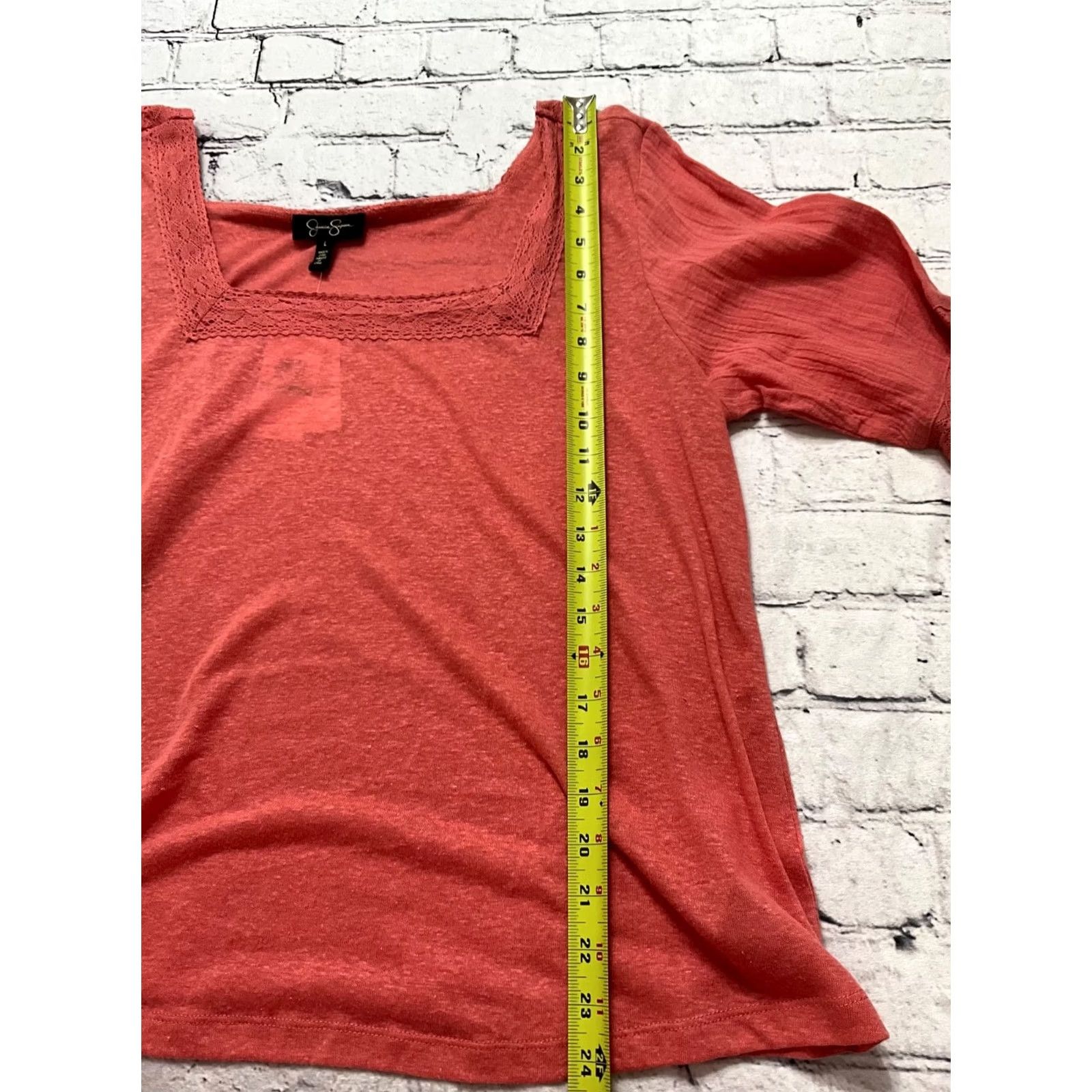 Jessica Simpson JESSICA SIMPSON Womens Blouse Top L NWT Coral Cowl Neck 3/4 Sleeve Pullover Regular Size Large Short Description Not Included Size L / US 10 / IT 46 - 6 Thumbnail