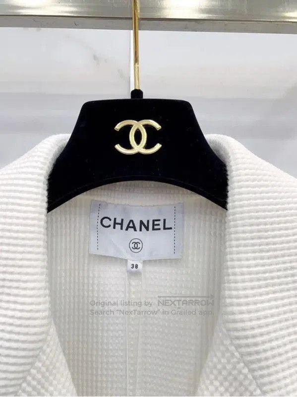 Chanel Chanel White Cotton Women's Jacket . Size S / US 4 / IT 40 - 7 Thumbnail