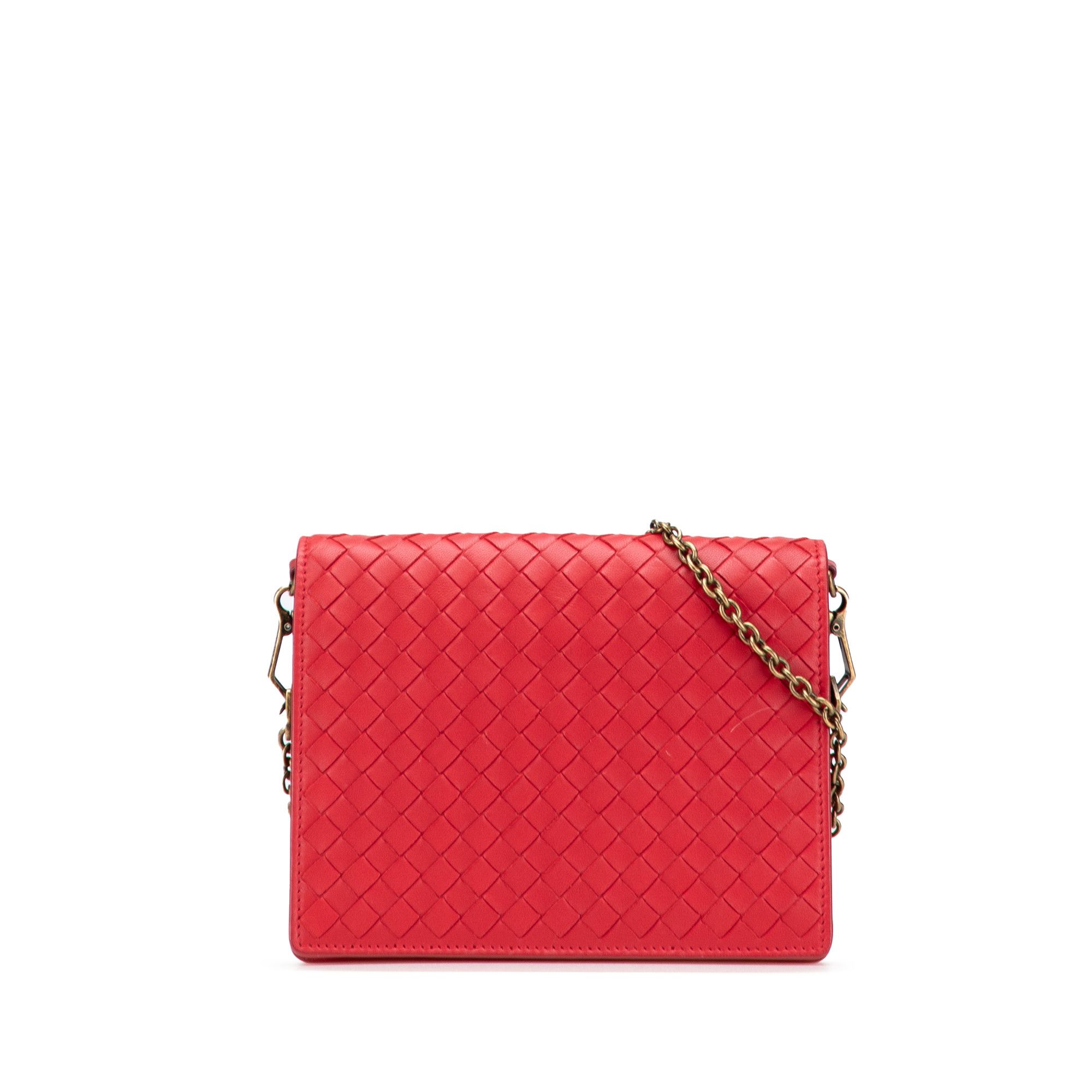 Bottega Veneta Bottega Veneta Nappa Intrecciato Wallet On Chain Size ONE SIZE - 1 Thumbnail