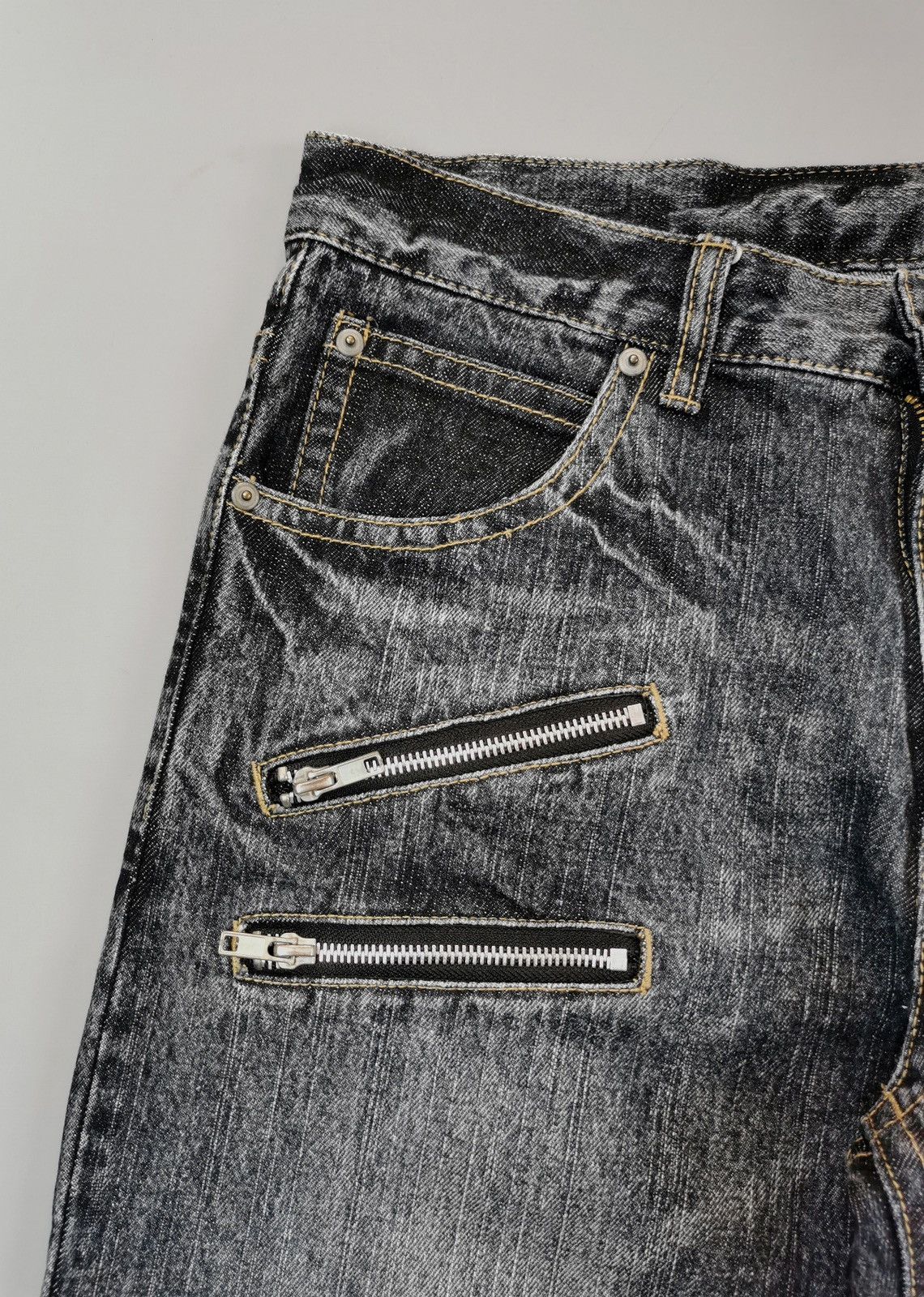 Designer × If Six Was Nine × Japanese Brand BACK & FORTH DOUBLE ZIPPER JEANS (LG32) Size US 32 / EU 48 - 8 Thumbnail