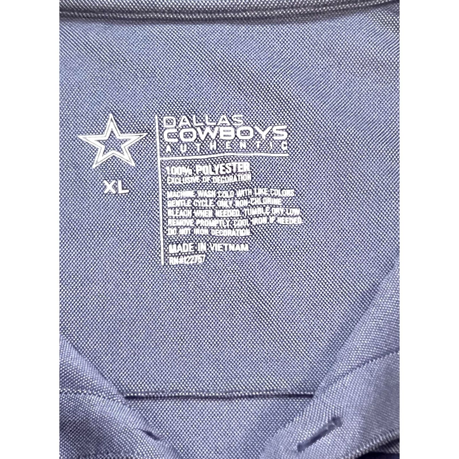NFL Dallas Cowboys NFL Polo Shirt Mens XL Gray Striped Performance Football Golf Size US XL / EU 56 / 4 - 4 Thumbnail