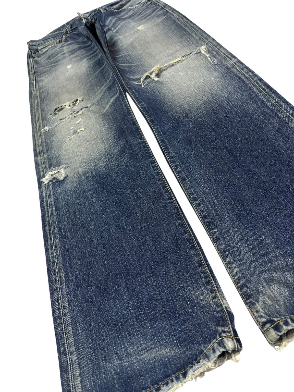 Edwin Vtg Edwin Japan 503 Grunge Distressed Jeans Size US 30 / EU 46 - 3 Thumbnail
