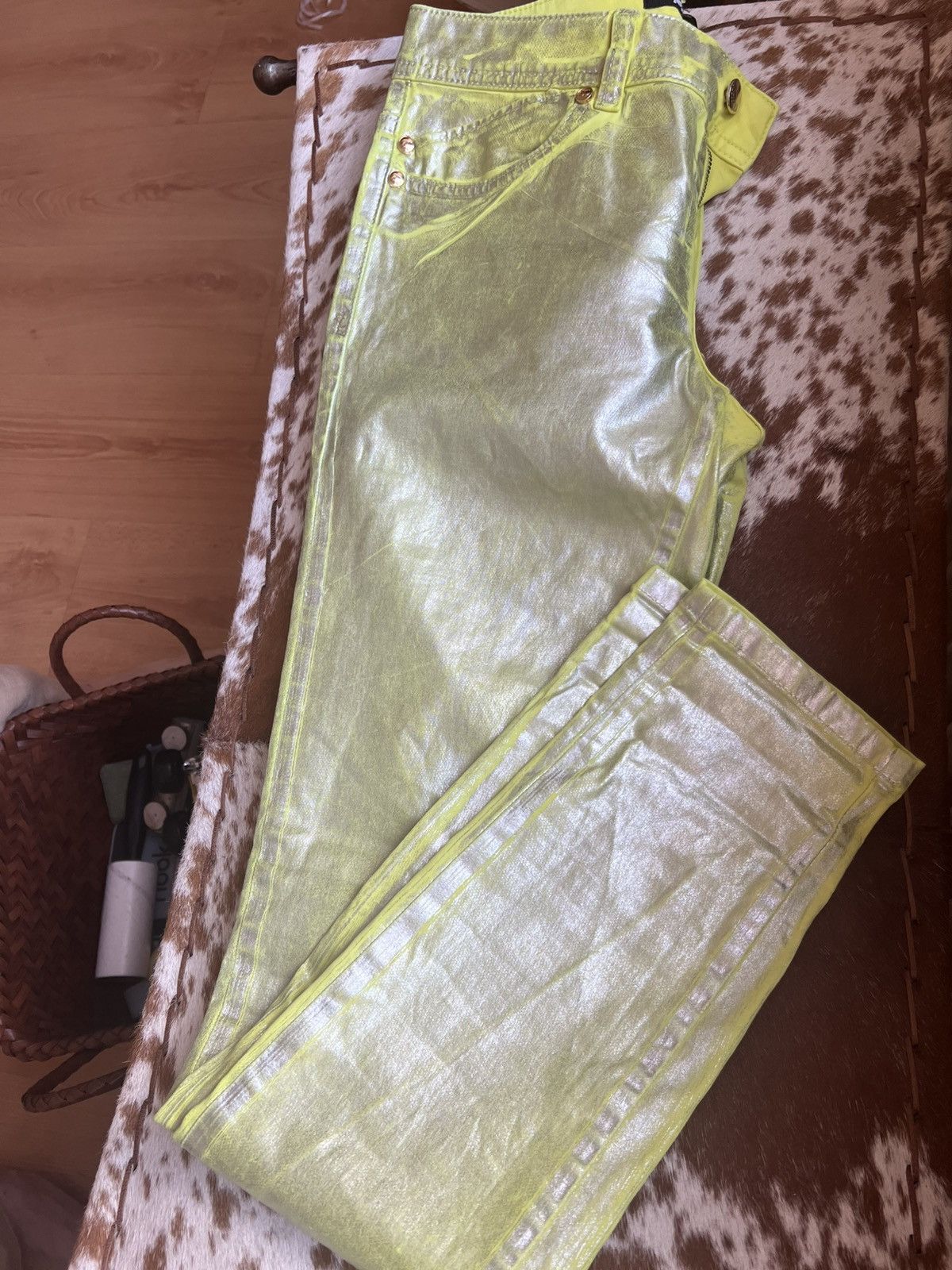 Just Cavalli Just Cavalli Neon Green Skinny Pants Size 27" / US 4 / IT 40 - 11 Thumbnail