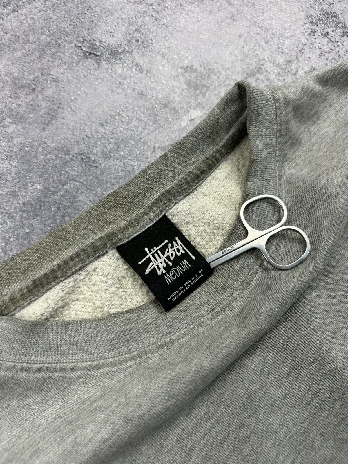 Stussy Vintage Stussy Sweatshirt Big Logo Rare Y2K Grey Pullover Size US M / EU 48-50 / 2 - 6 Thumbnail