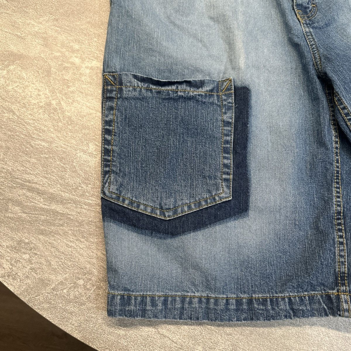 Vintage No Boundaries Jean Shorts VTG Y2K 2000 Urban Baggy Skate Hip Size US 34 / EU 50 - 2 Thumbnail