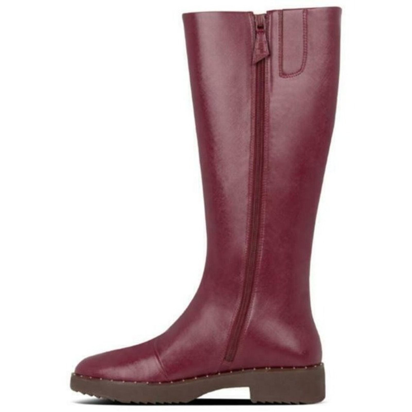 Other NEW Sz 5 FitFlop Mari Safferano Knee-High Zip Burgundy Boots Size US 5 / IT 35 - 3 Thumbnail