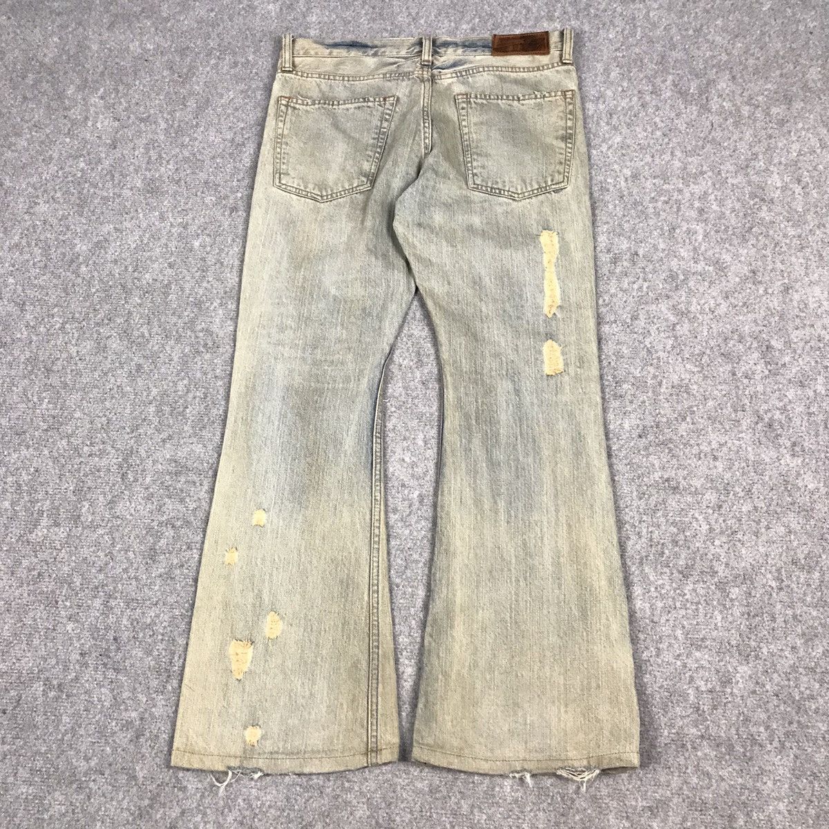 If Six Was Nine FLARE GOA DISTRESSED DENIM BOOT CUT RUSTY DENIM PANTS Size US 30 / EU 46 - 10 Thumbnail