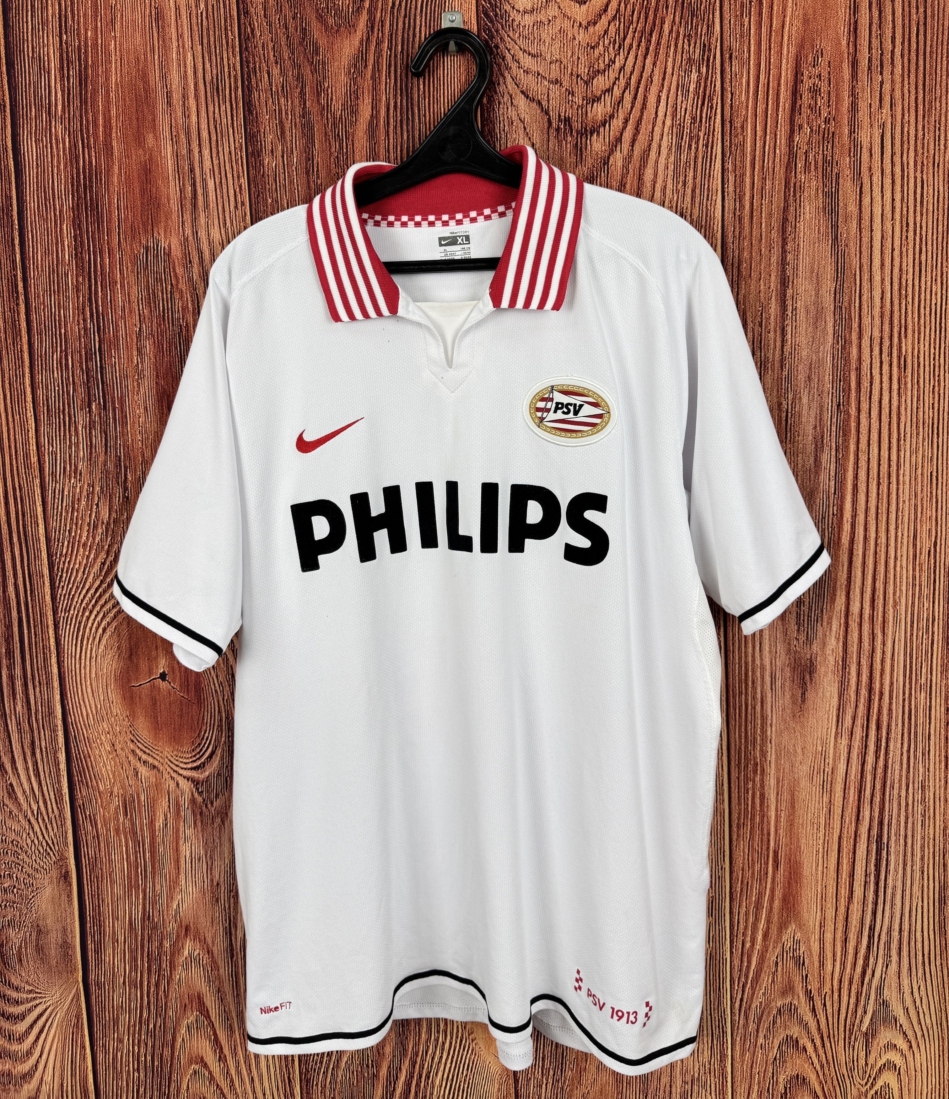 Nike 2007-2008 PSV NIKE Away White Football Soccer Jersey Kit Size US XL / EU 56 / 4 - 1 Thumbnail