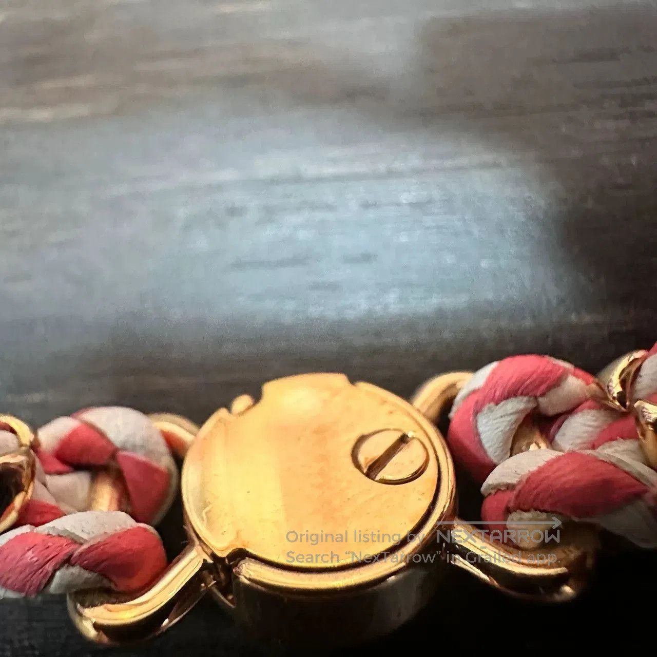 Louis Vuitton Louis Vuitton New Pink Leather Bracelet 17cm. Size ONE SIZE - 5 Thumbnail