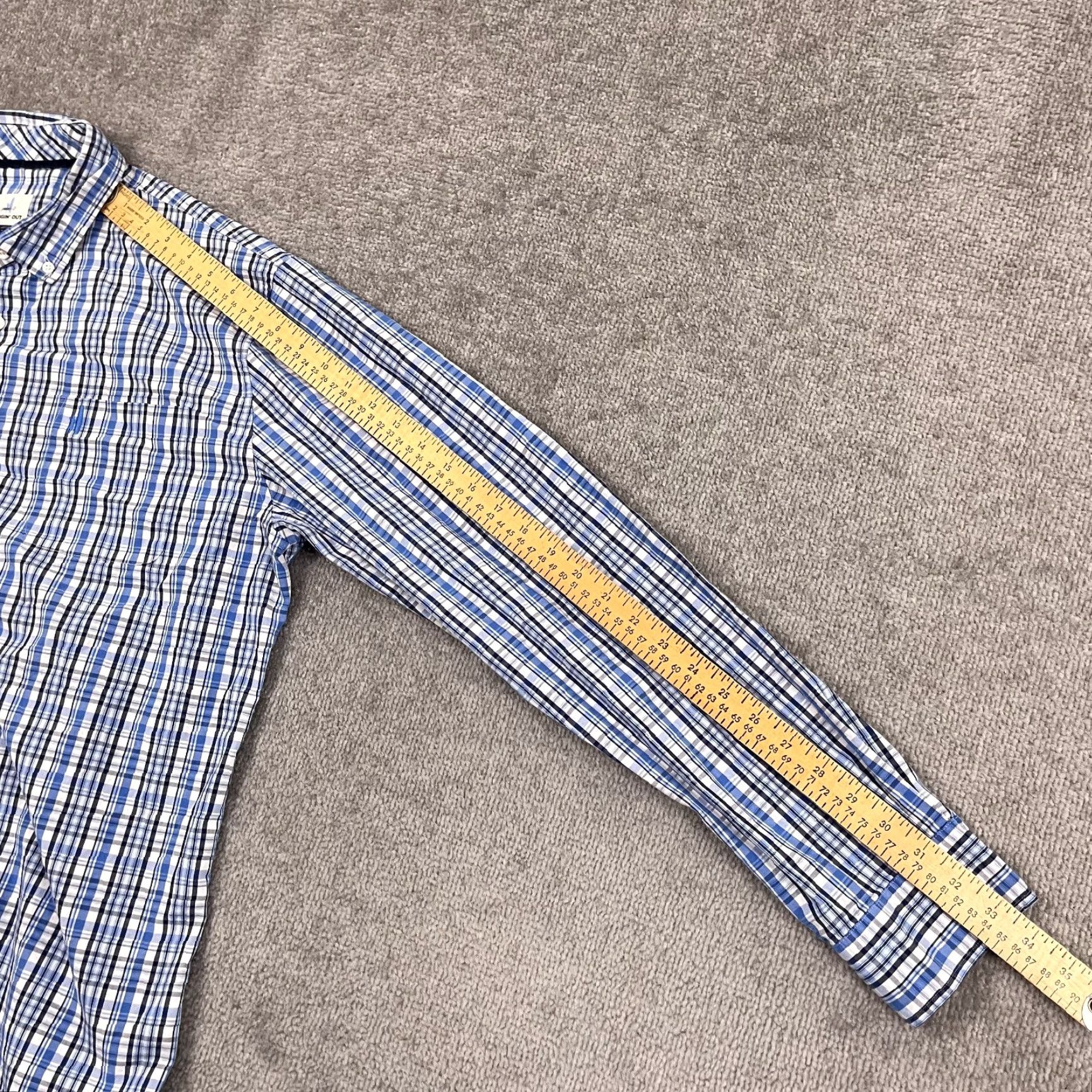 johnnie-O Johnnie-O Hangin Out Shirt Men XL Blue Plaid Button-Down Long Sleeve Casual Work Shirt Size US XL / EU 56 / 4 - 7 Thumbnail