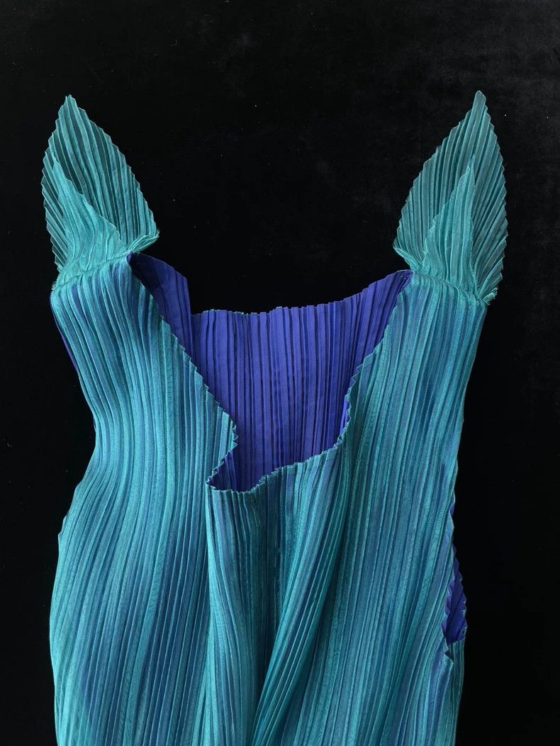 Issey Miyake Issey Miyake size:3 Lake blue tulle dress Size S / US 4 / IT 40 - 2 Thumbnail