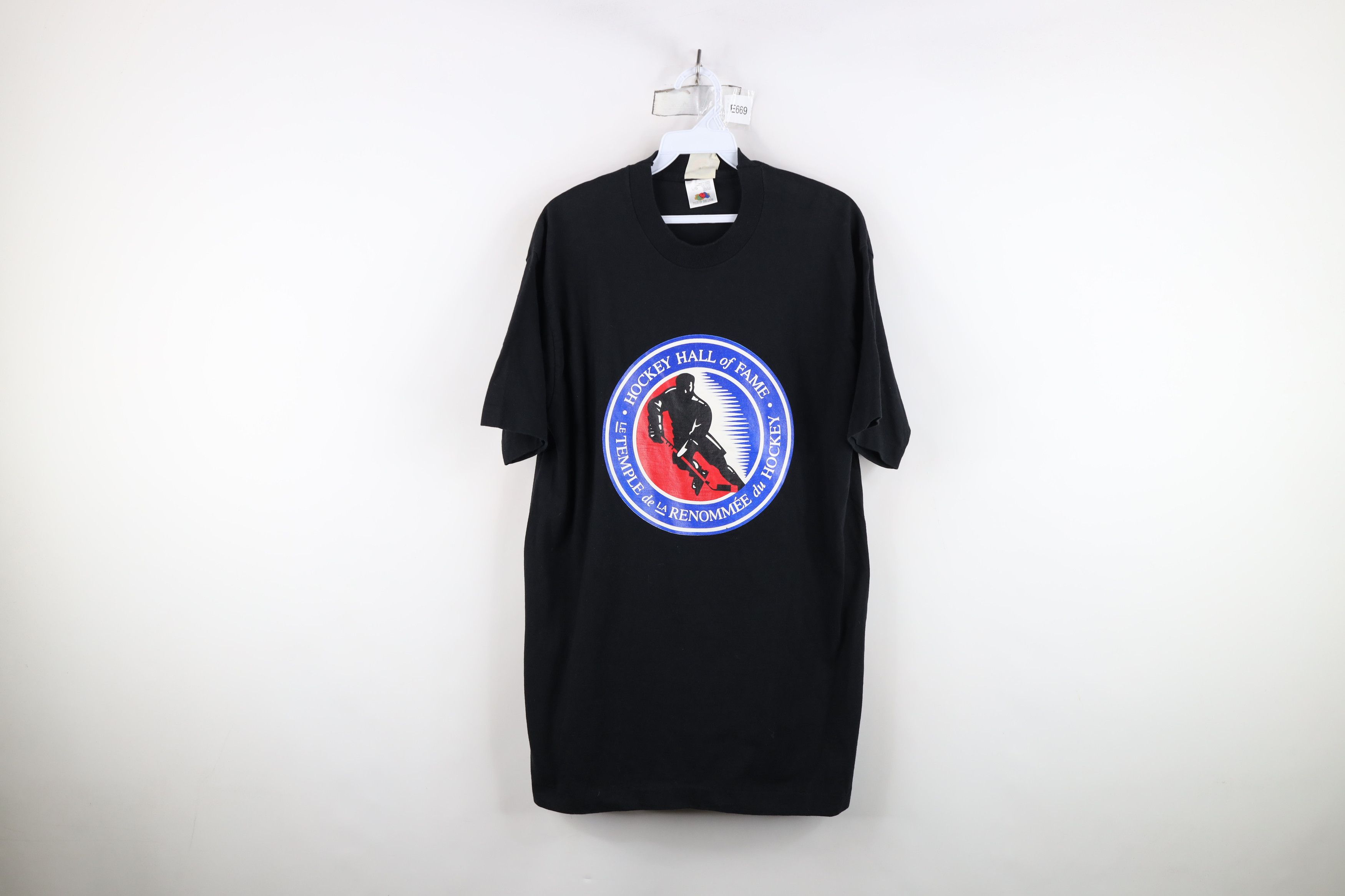 Vintage Vintage 90s Spell Hockey Hall of Fame Short Sleeve T-Shirt Size US L / EU 52-54 / 3 - 1 Thumbnail