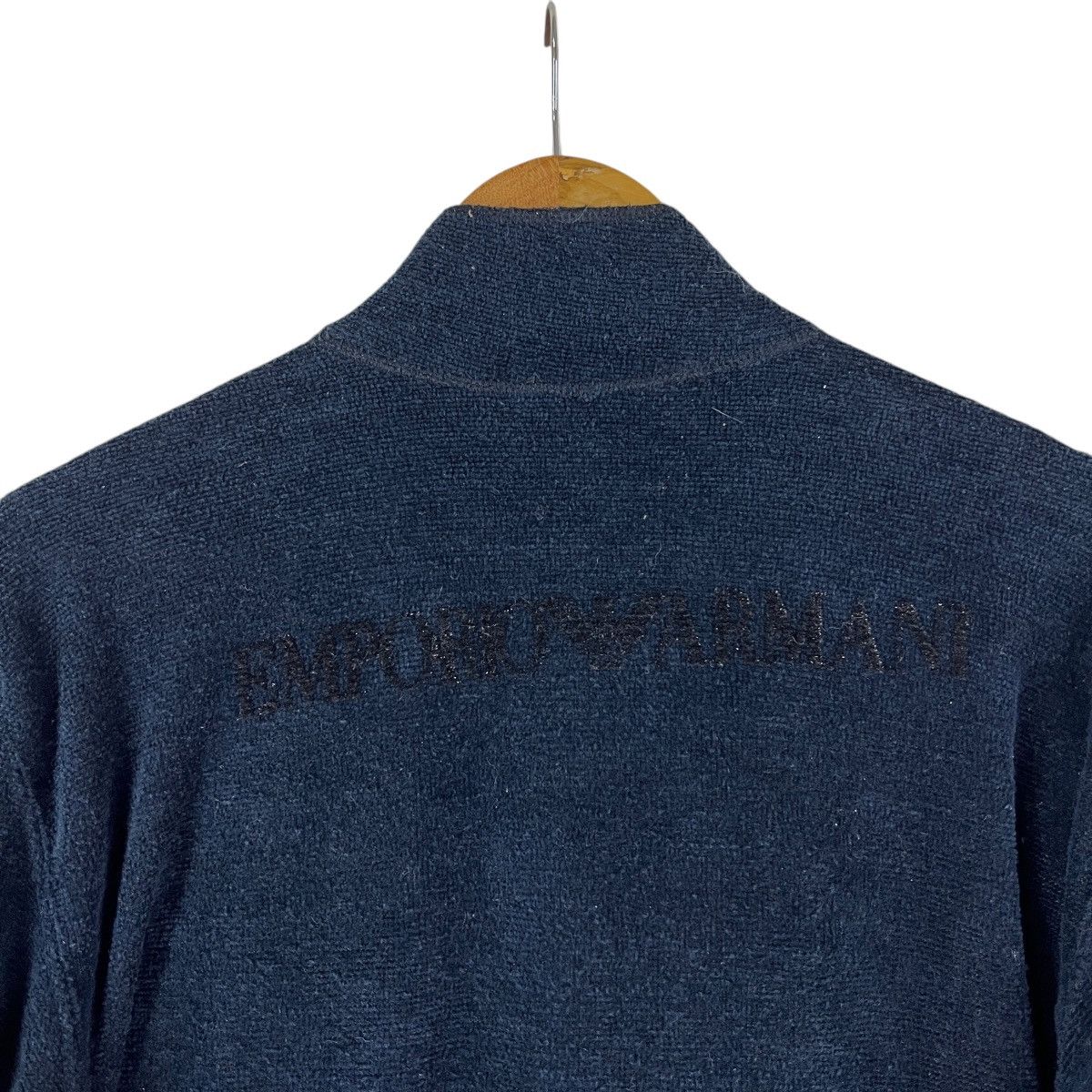 Emporio Armani 90s VINTAGE EMPORIO ARMANI ASYMETRICAL ZIPPER SWEATER JACKET Size US L / EU 52-54 / 3 - 9 Thumbnail