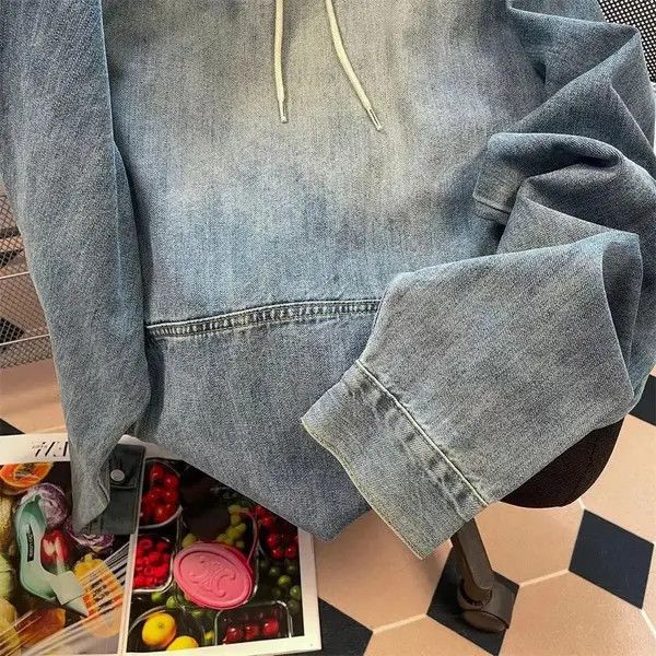 VIBE Oversize sweatshirt hoodie in hip-hop retro jeans style y2k Size US L / EU 52-54 / 3 - 5 Thumbnail