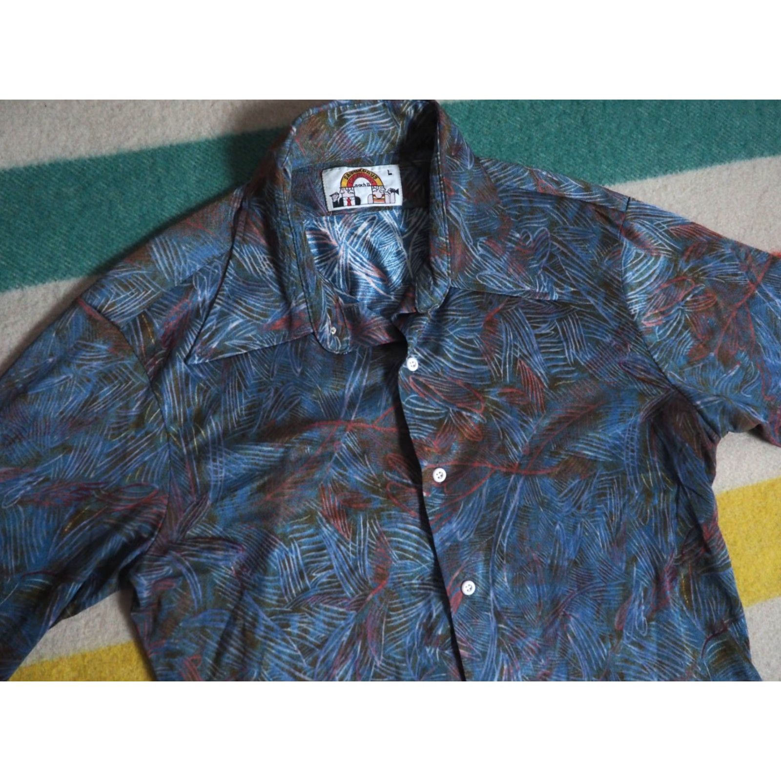 Saturdays NYC VTG Saturdays Shirt M 60s 70s California Floral Fever Poly Hippy Disco Shirt M Size US M / EU 48-50 / 2 - 4 Thumbnail