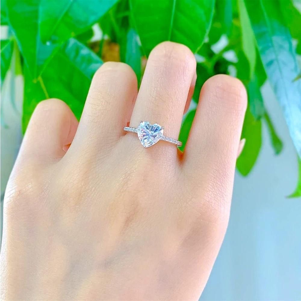 Other Romantic Heart Shaped Sterling Silver Ring Size ONE SIZE - 4 Thumbnail
