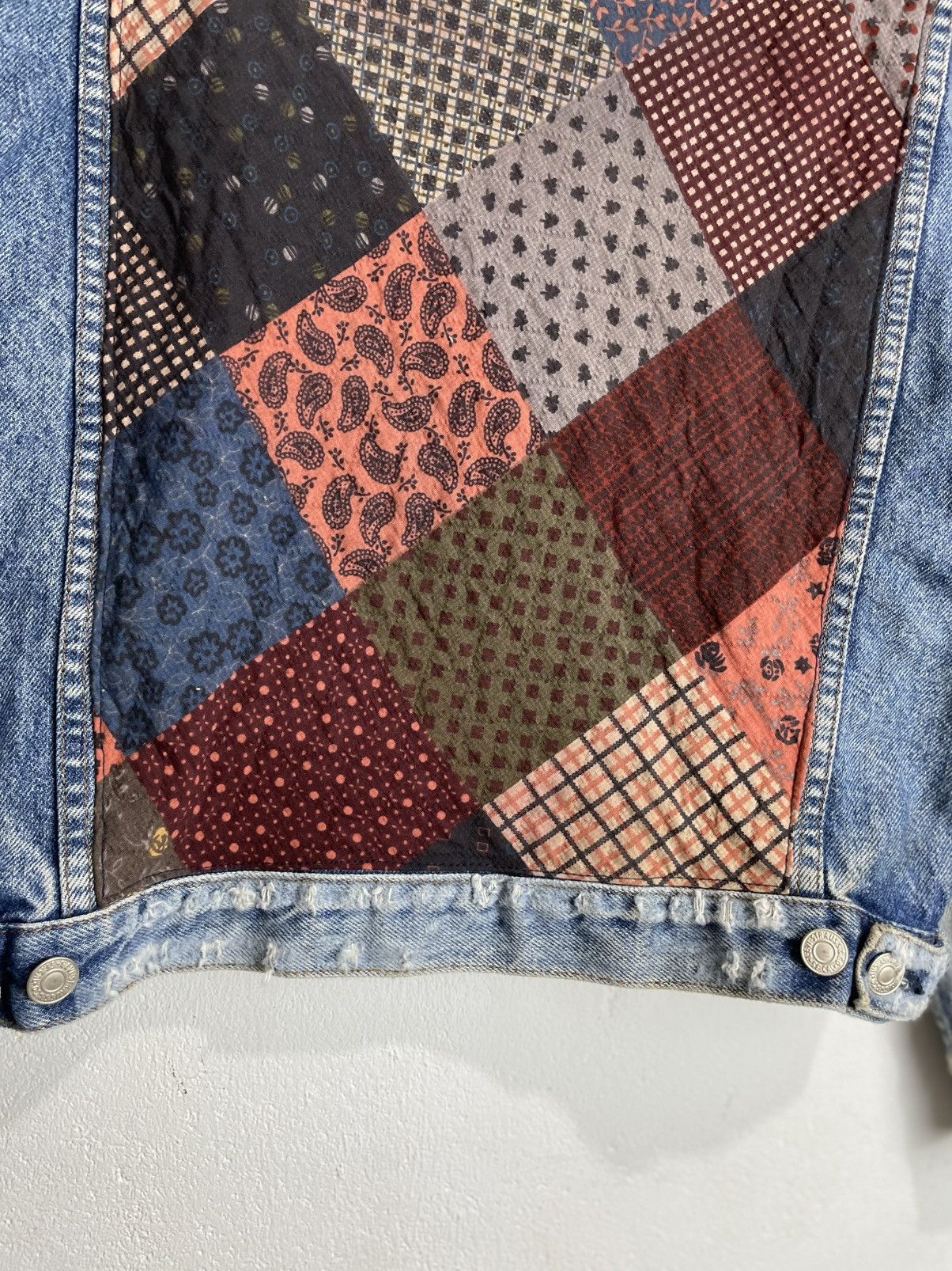 Levi's Vintage Distressed Levis Patchwork Trucker Jacket orange tab Size US M / EU 48-50 / 2 - 8 Thumbnail