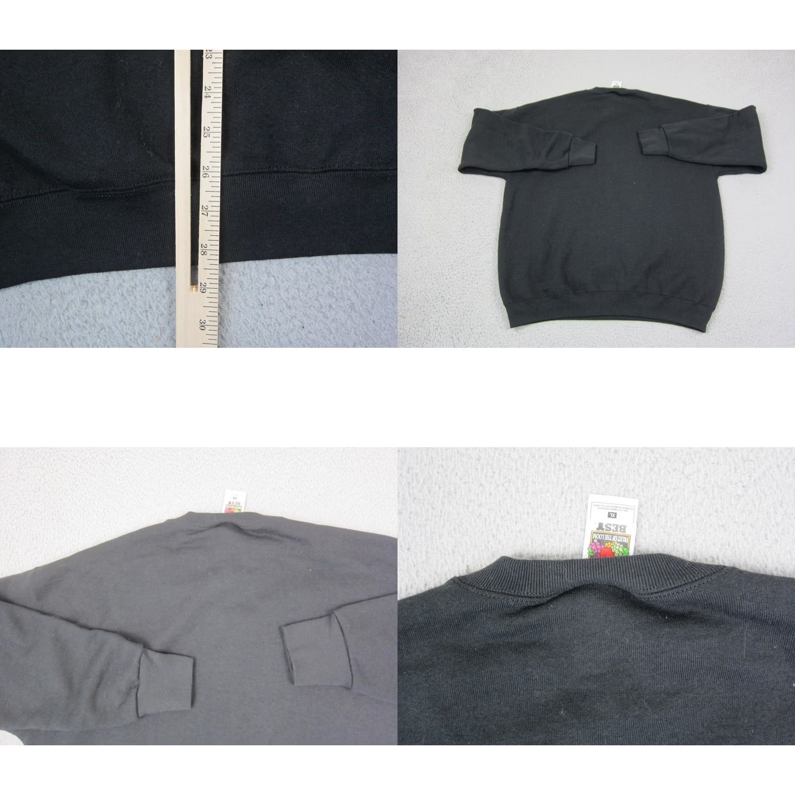 Fruit Of The Loom VINTAGE Fruit of the Loom Sweatshirt Adult XL Black Blank 90s Mens Pullover Size US XL / EU 56 / 4 - 8 Thumbnail