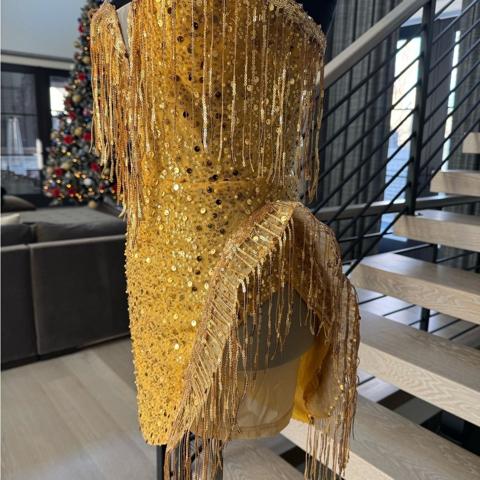 Other New Handmade Gold Sequin Strapless Dress size XS Size XS / US 0-2 / IT 36-38 - 10 Thumbnail