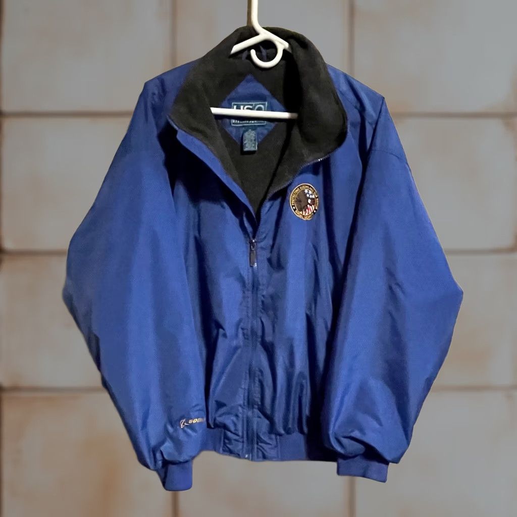 Vintage VINTAGE Harvard Square HSQ Boeing Windbreaker Jacket Mens XL Blue Full Zip Lined Pockets Embroidered Zipper Size US XL / EU 56 / 4 - 1 Thumbnail