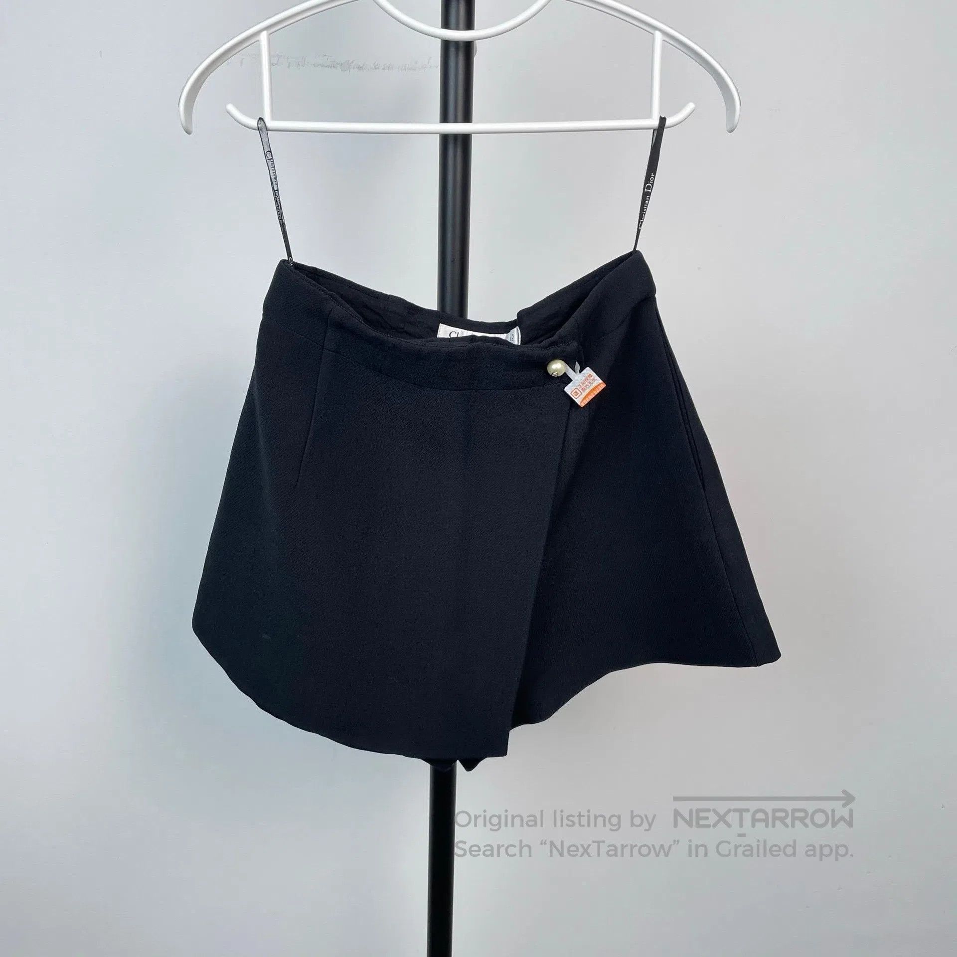 Dior Dior Black Silk Blended High-waisted CD Buckle Skirt Pants Size 33" - 8 Thumbnail
