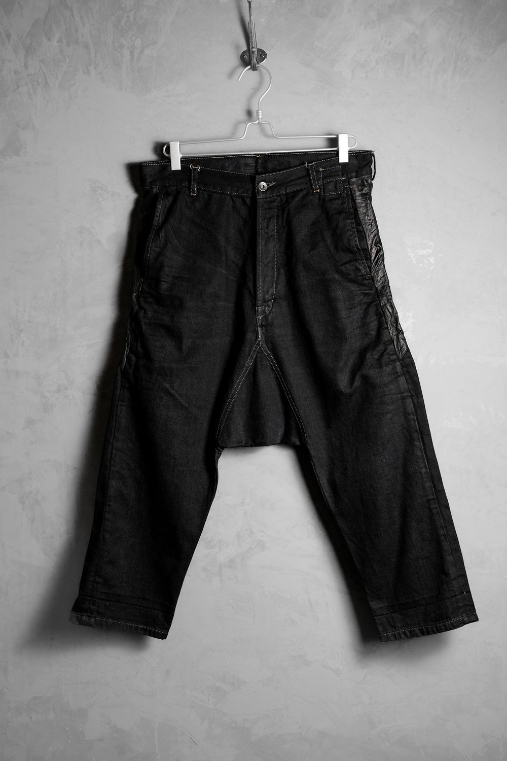 Rick Owens Drkshdw Rick Owens DRKSHDW Lamb Leather Patch Cropped Jeans Size US 30 / EU 46 - 3 Thumbnail