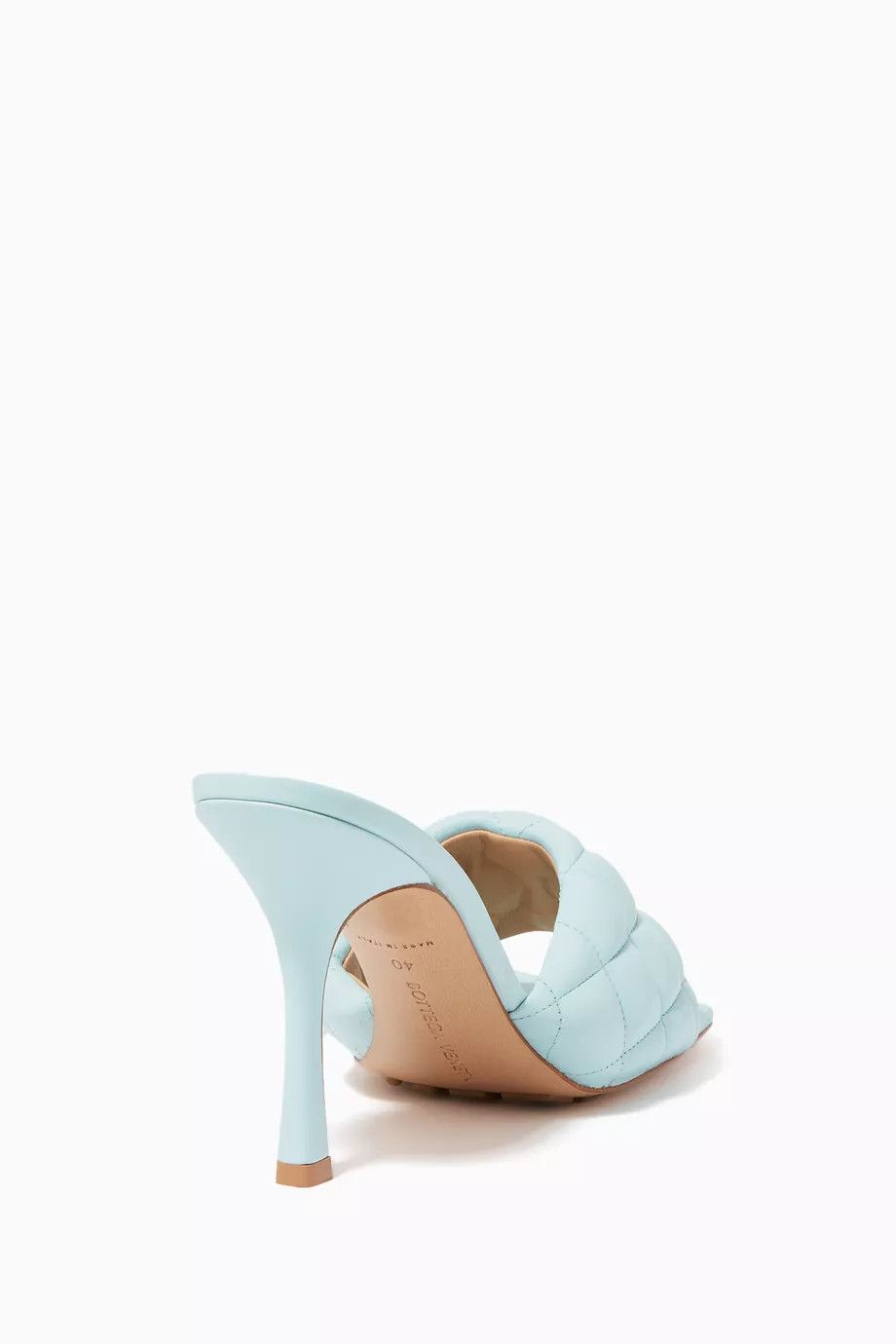 Bottega Veneta o1n1vont1224 Padded Sandal Mules in Light Blue Size US 6 / IT 36 - 3 Thumbnail