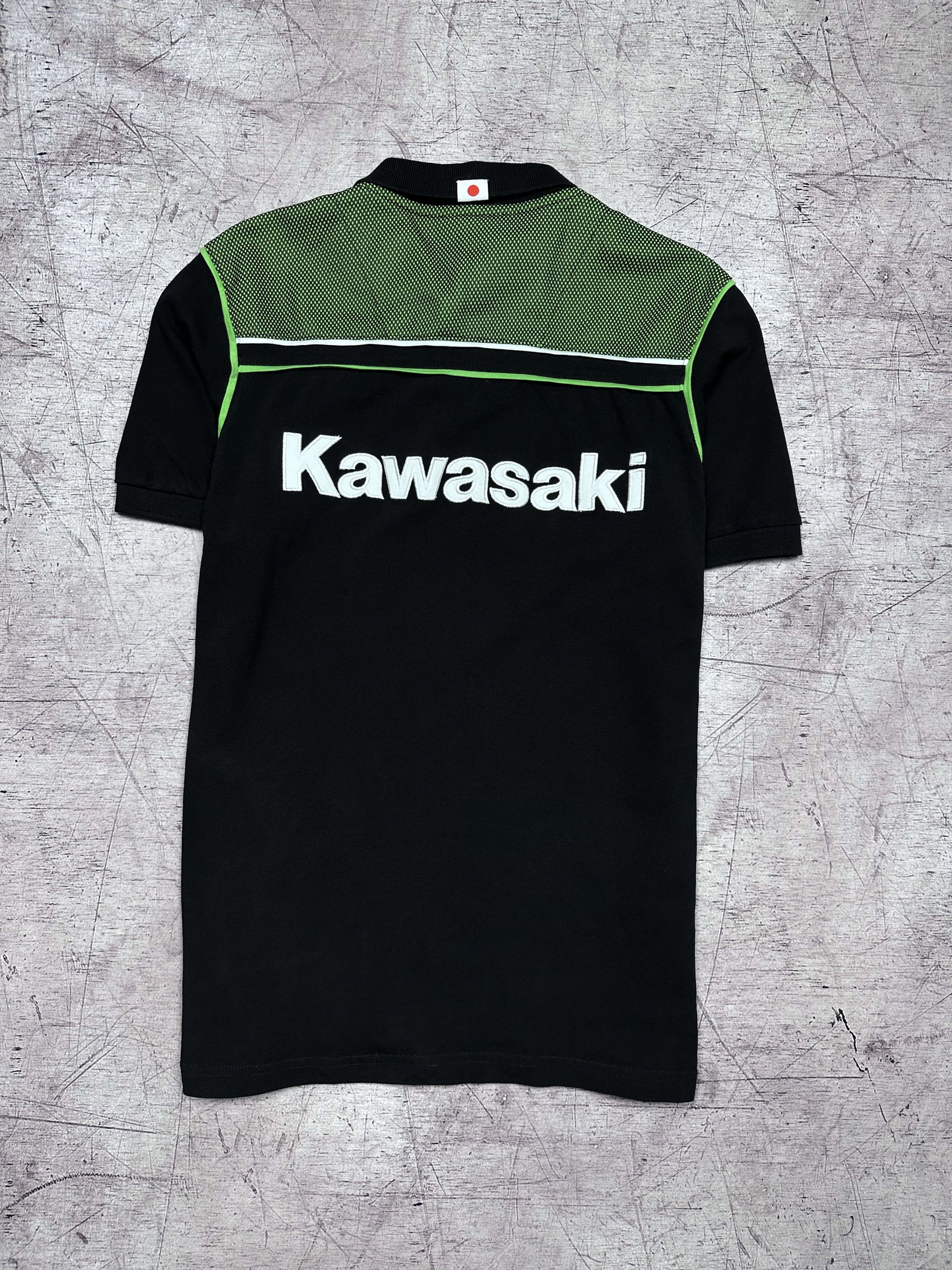 Japanese Brand × Vintage Kawasaki Racing Team Vintage Mens Polo Shirt Size US L / EU 52-54 / 3 - 6 Thumbnail