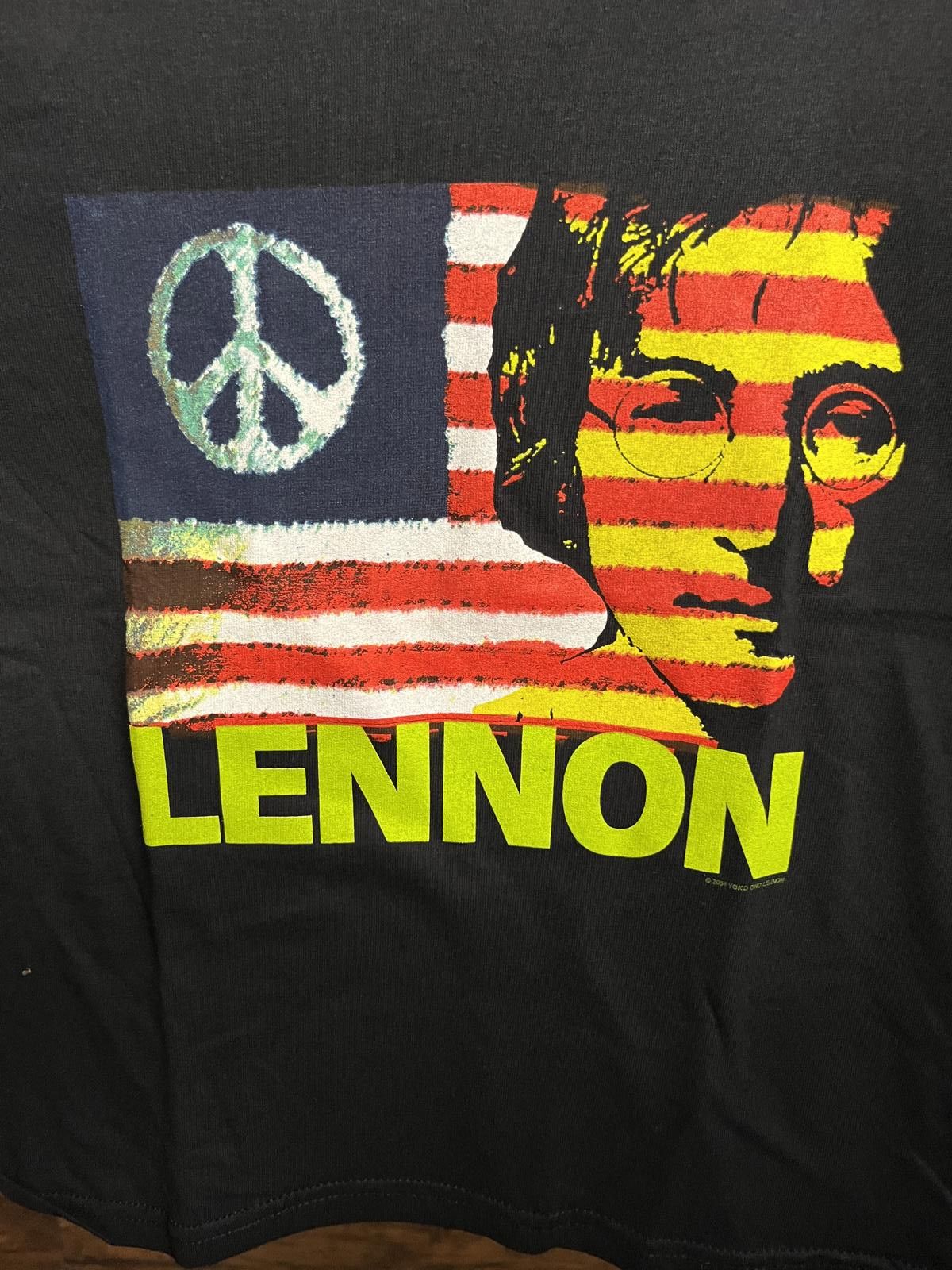 Designer John Lennon Youth T-shirt American Peace Flag - Kids M Size US XXS / EU 40 - 4 Thumbnail