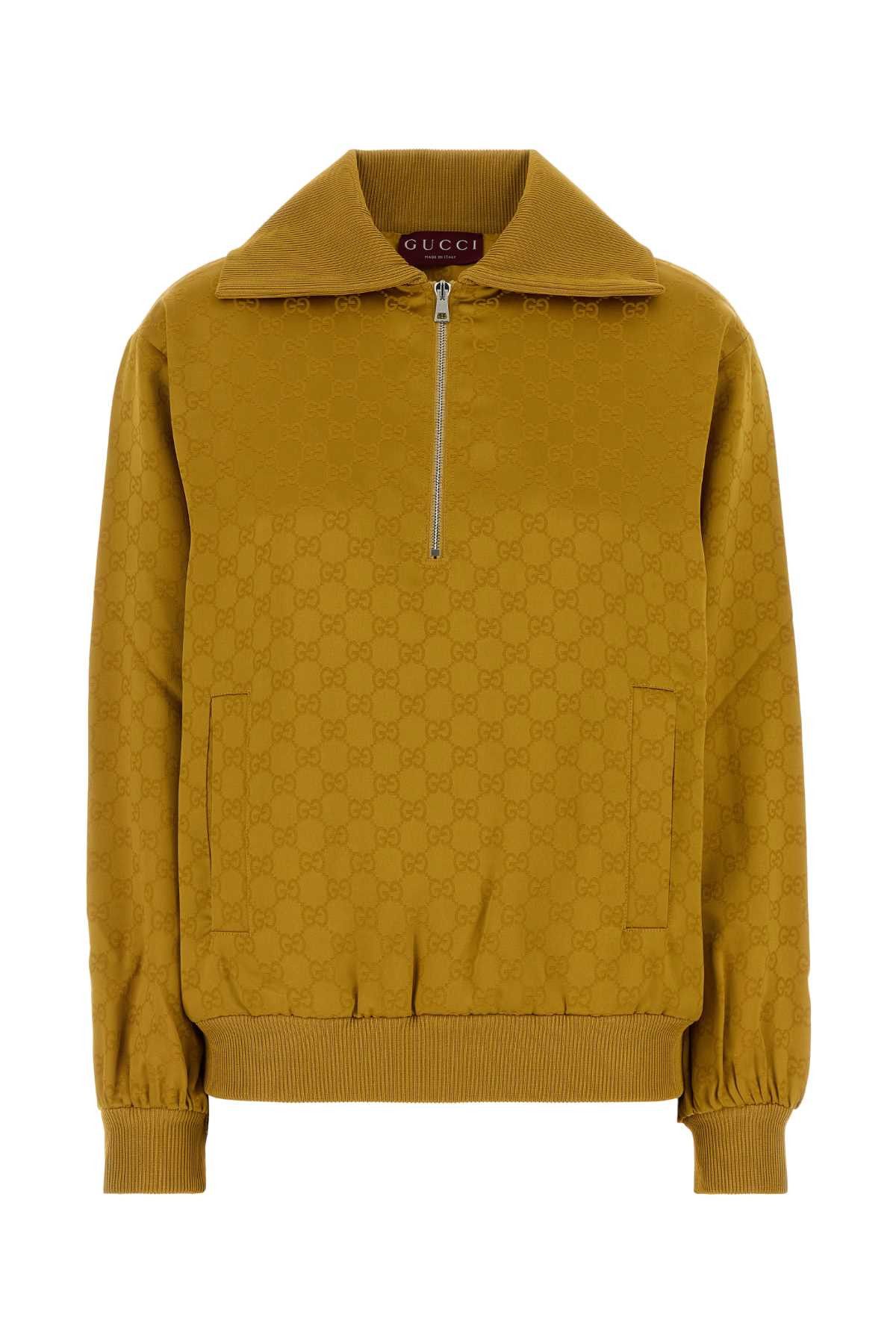Gucci Mustard Viscose Blend Polo Shirt Size L / US 10 / IT 46 - 1 Thumbnail