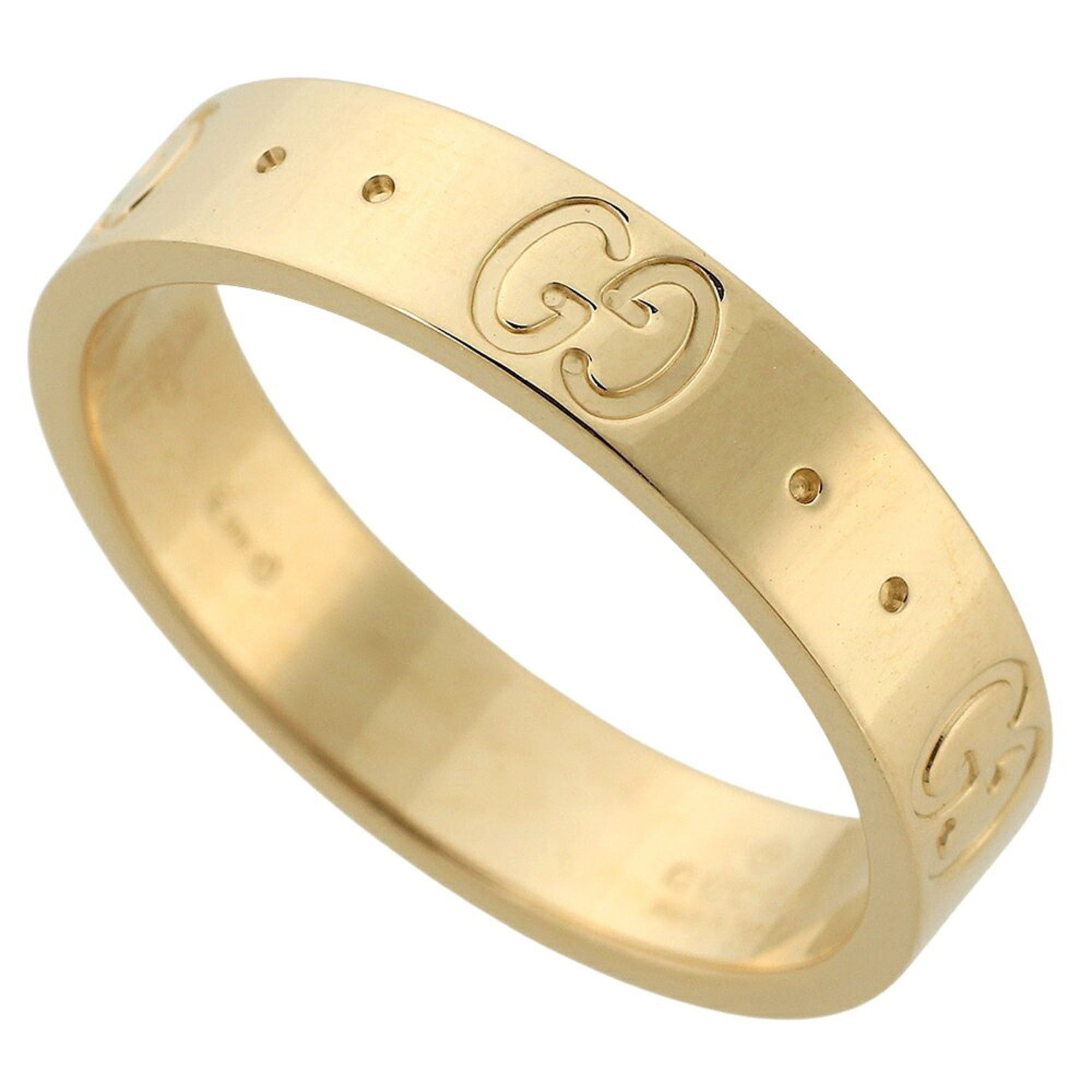 Gucci Gucci Interlocking G Icon Ring, 18K Yellow Gold, approximately 3.8g, Size #10 (approximately US size 10) Size ONE SIZE - 1 Thumbnail