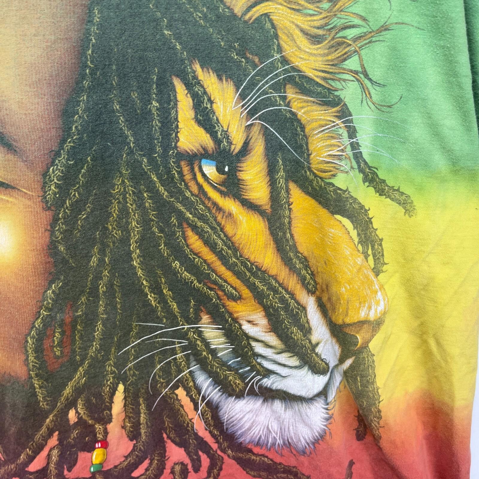 Bob Marley Vintage Bob Marley Double-Sided Rasta Lion T-Shirt Y2K XL Size US XL / EU 56 / 4 - 4 Thumbnail