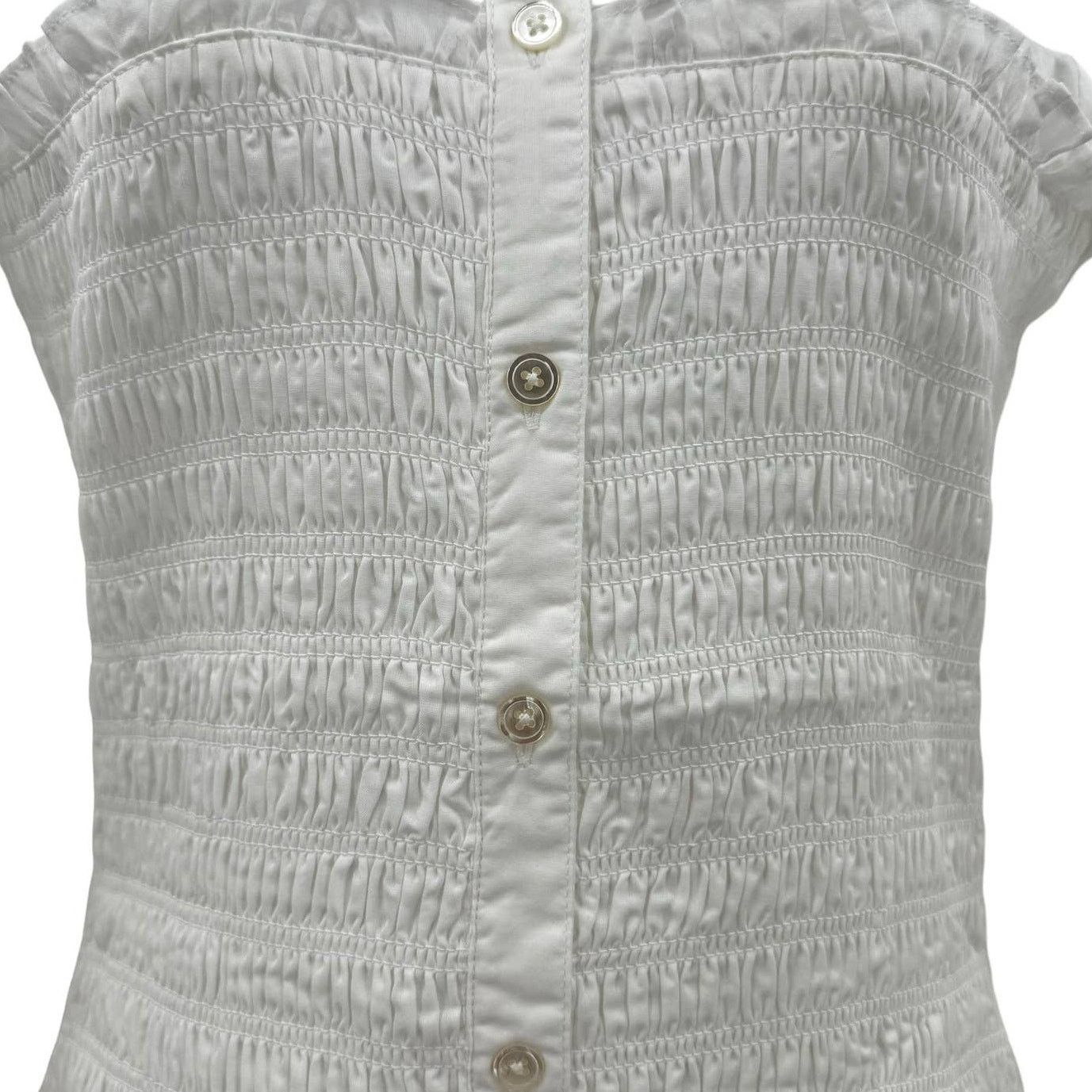 Veronica Beard Veronica Beard Kelsey Smocked Cotton Shirt Dress Size 2 NWT Size XS / US 0-2 / IT 36-38 - 7 Thumbnail